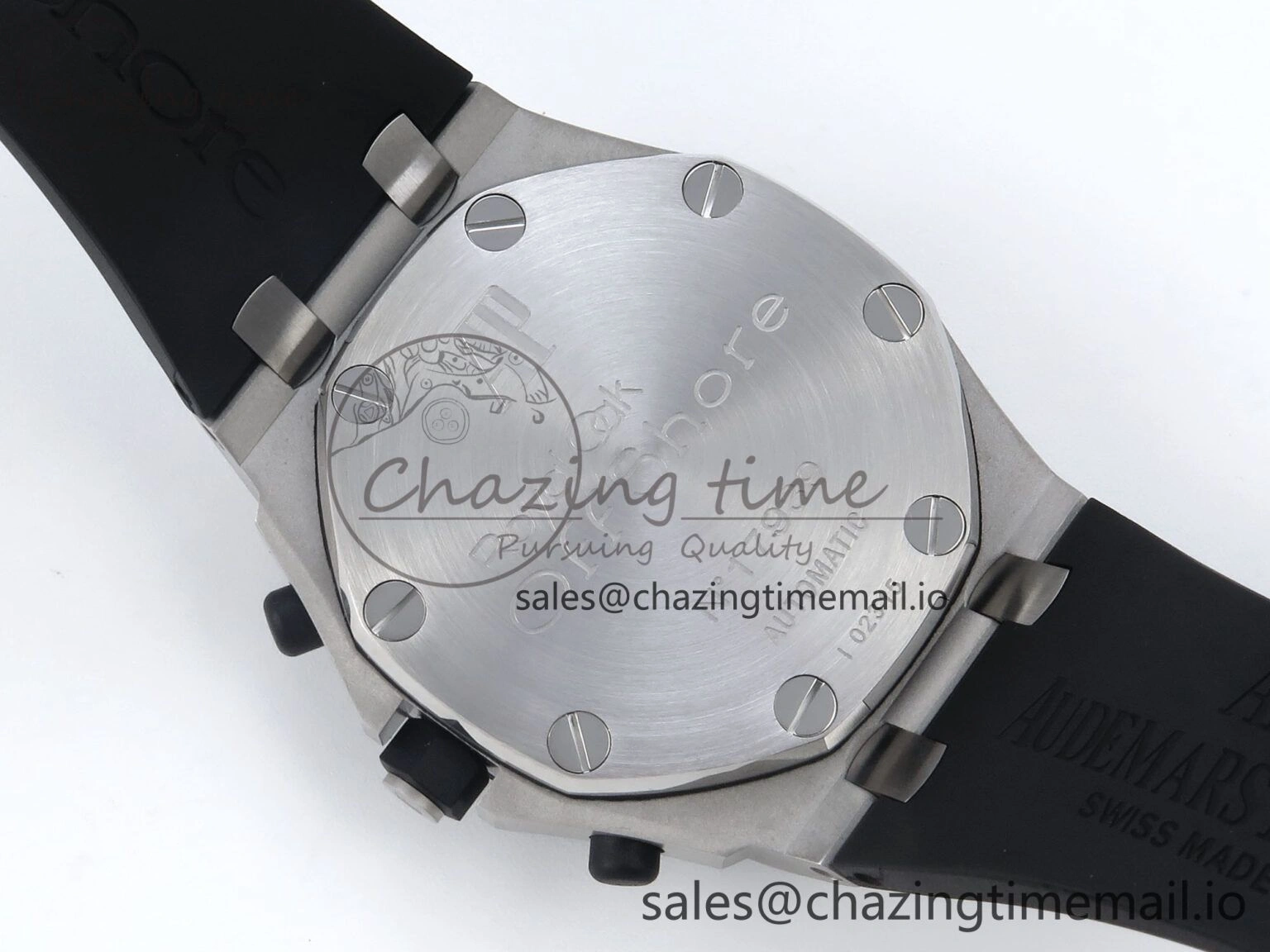 Royal Oak Offshore 42mm  Rubberclad SS TKF 1:1 Best Edition Black White Dial on Black Rubber Strap A3126