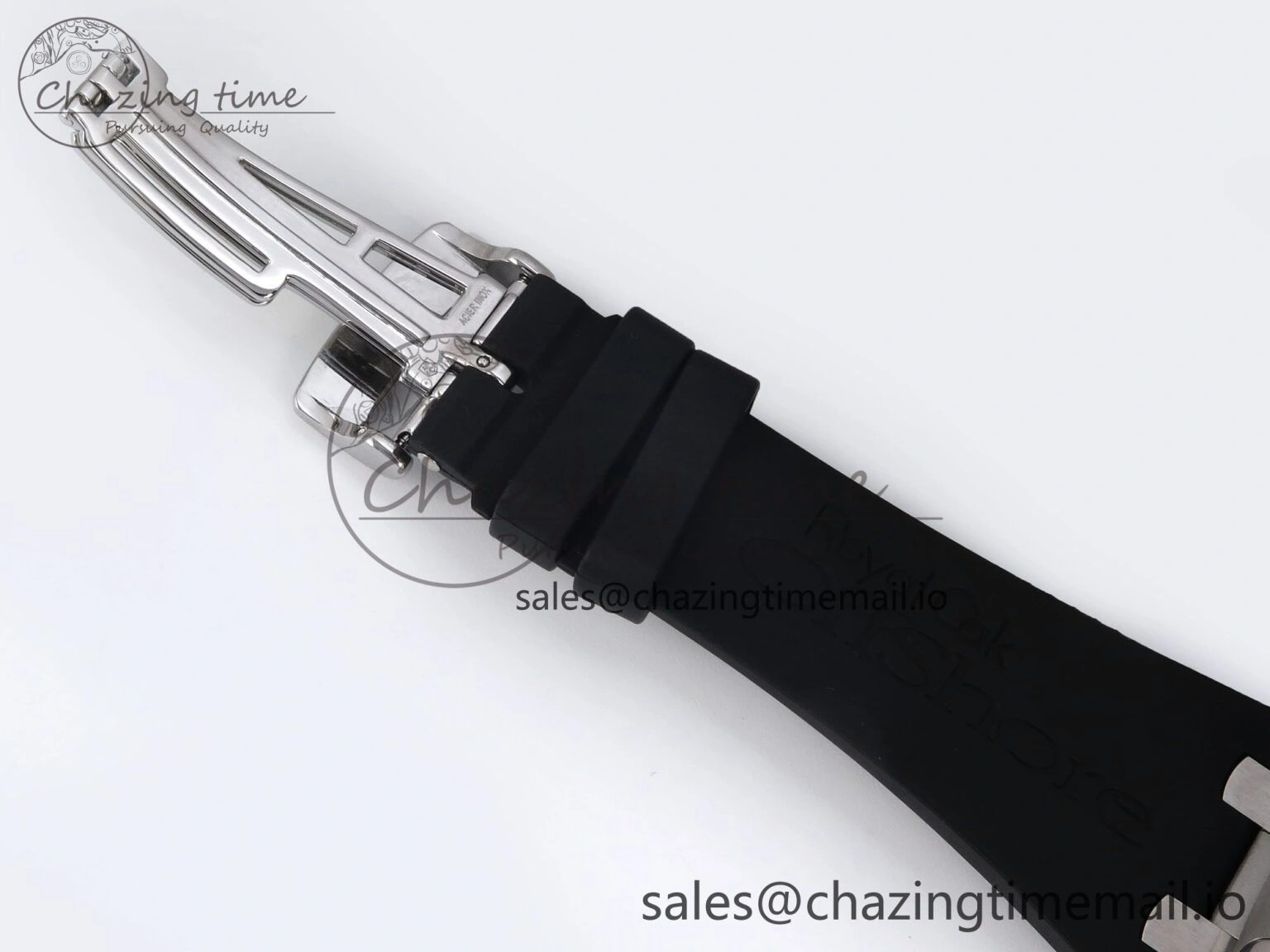 Royal Oak Offshore 42mm  Rubberclad SS TKF 1:1 Best Edition Black White Dial on Black Rubber Strap A3126