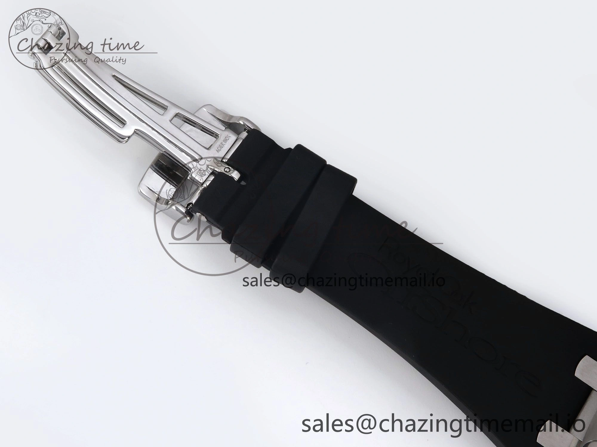 Royal Oak Offshore 42mm  Rubberclad SS TKF 1:1 Best Edition Black White Dial on Black Rubber Strap A3126