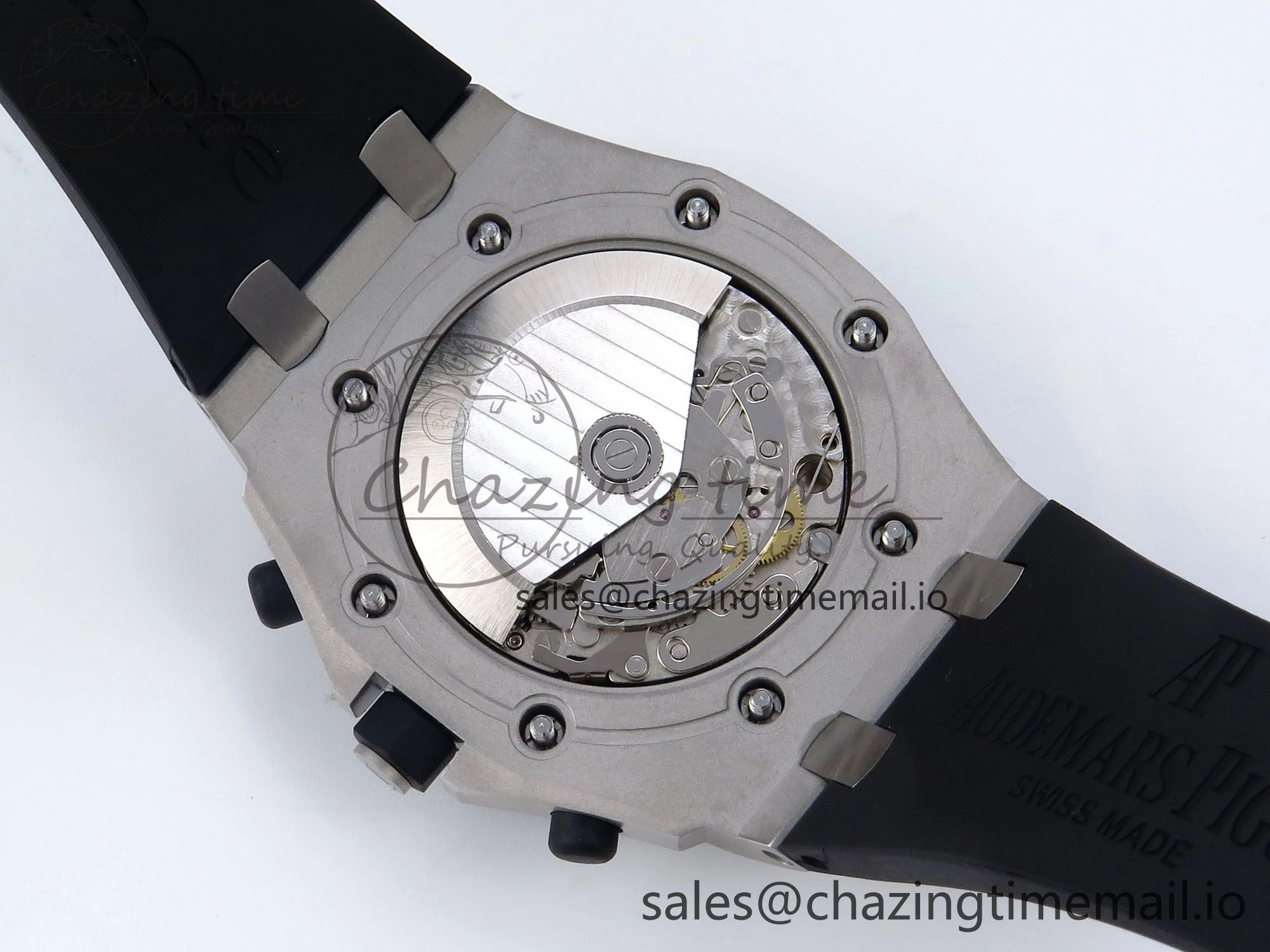 Royal Oak Offshore 42mm  Rubberclad SS TKF 1:1 Best Edition Black White Dial on Black Rubber Strap A3126