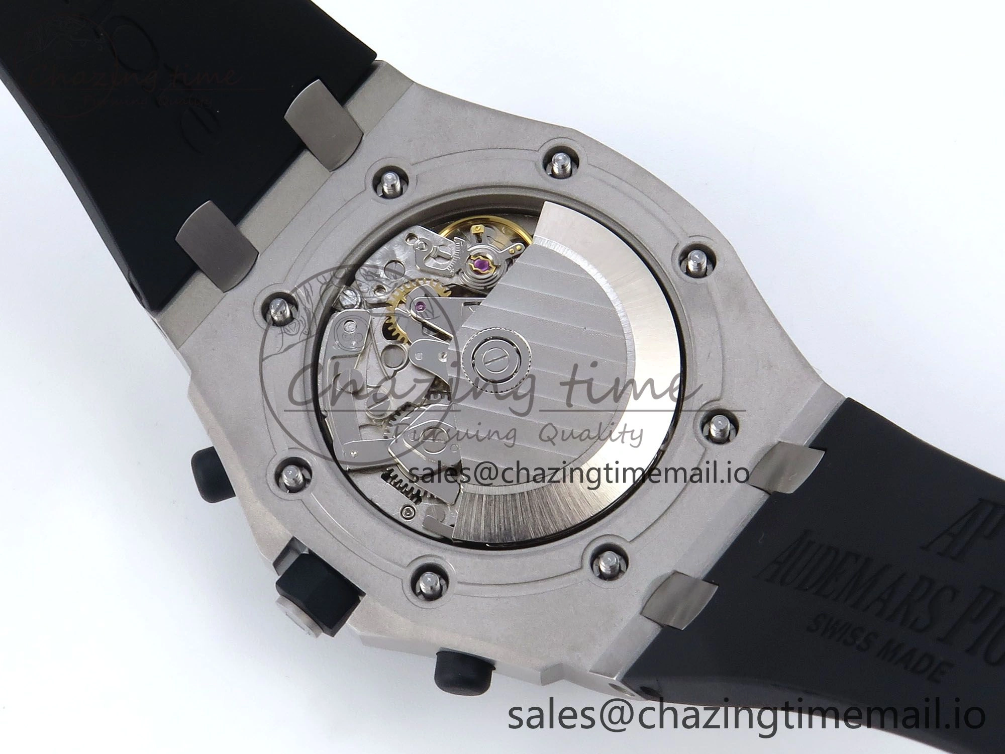 Royal Oak Offshore 42mm  Rubberclad SS TKF 1:1 Best Edition Black White Dial on Black Rubber Strap A3126