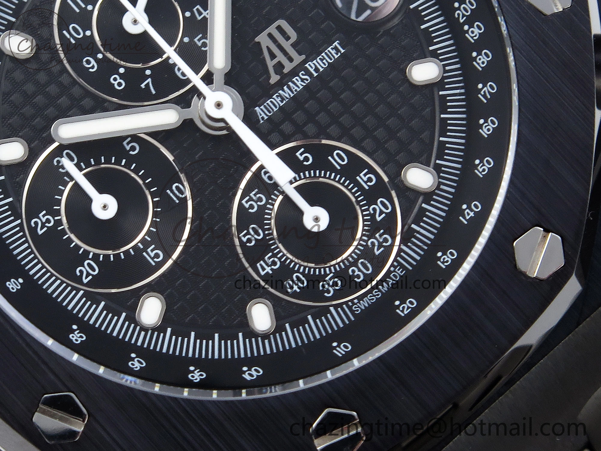 Royal Oak Offshore 42mm Black Ceramic APF 1:1 Best Edition Black Textured Dial on Black Ceramic Bracelet A4404