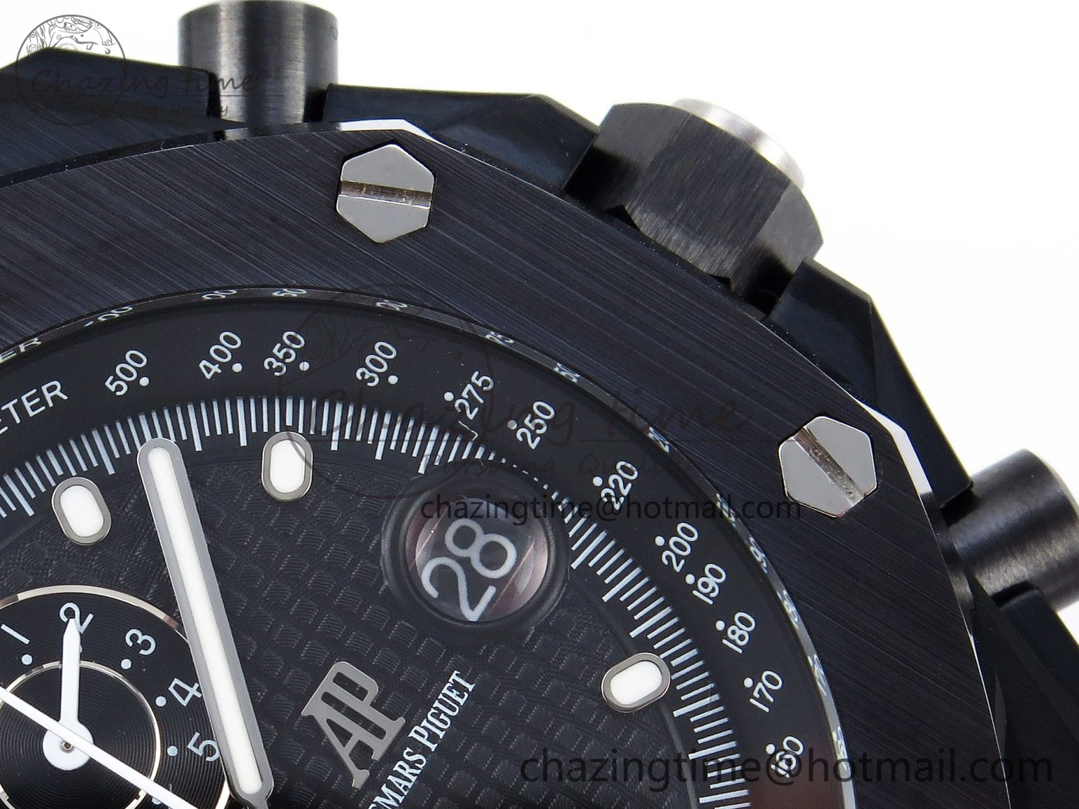 Royal Oak Offshore 42mm Black Ceramic APF 1:1 Best Edition Black Textured Dial on Black Ceramic Bracelet A4404