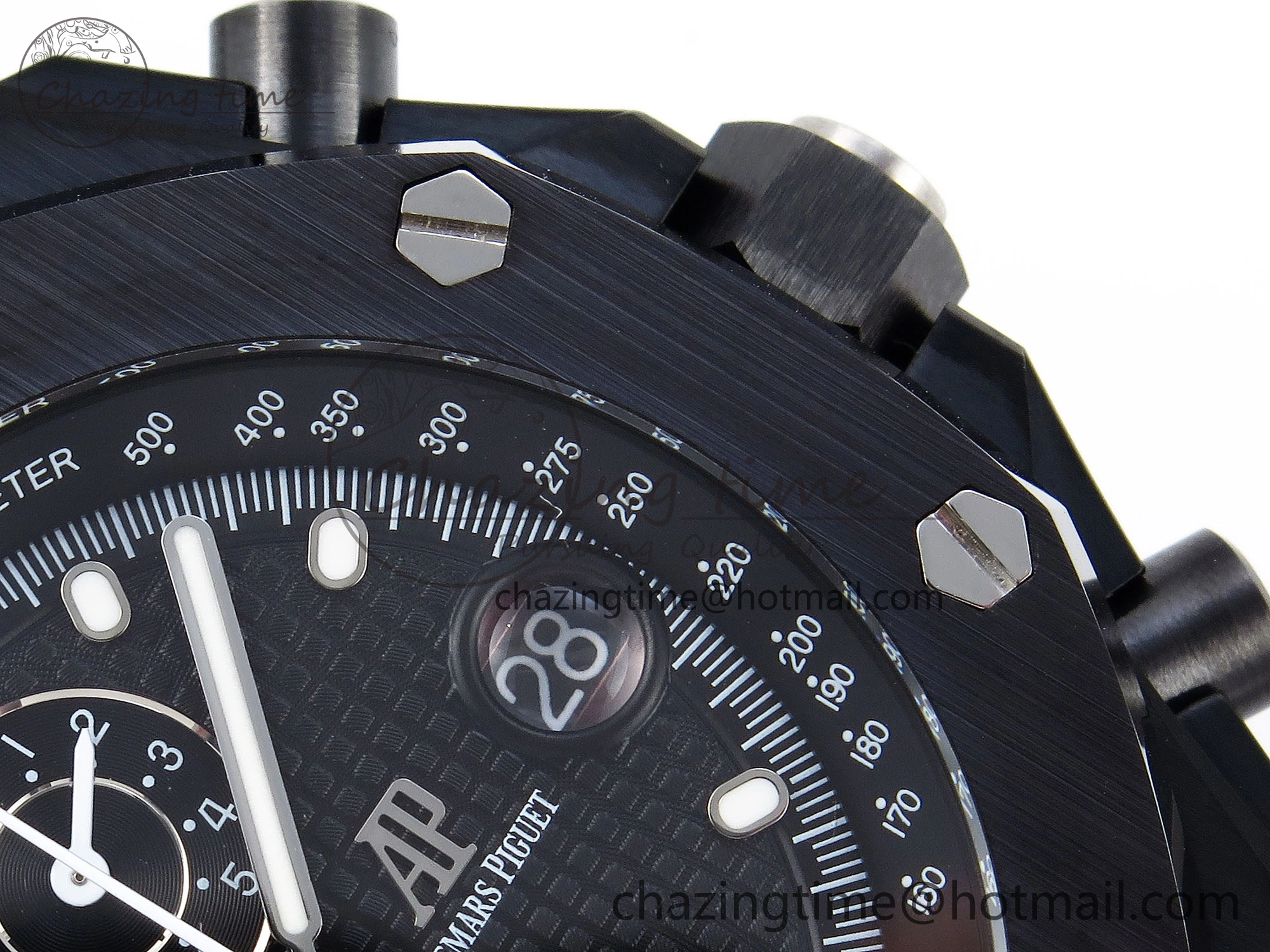 Royal Oak Offshore 42mm Black Ceramic APF 1:1 Best Edition Black Textured Dial on Black Ceramic Bracelet A4404