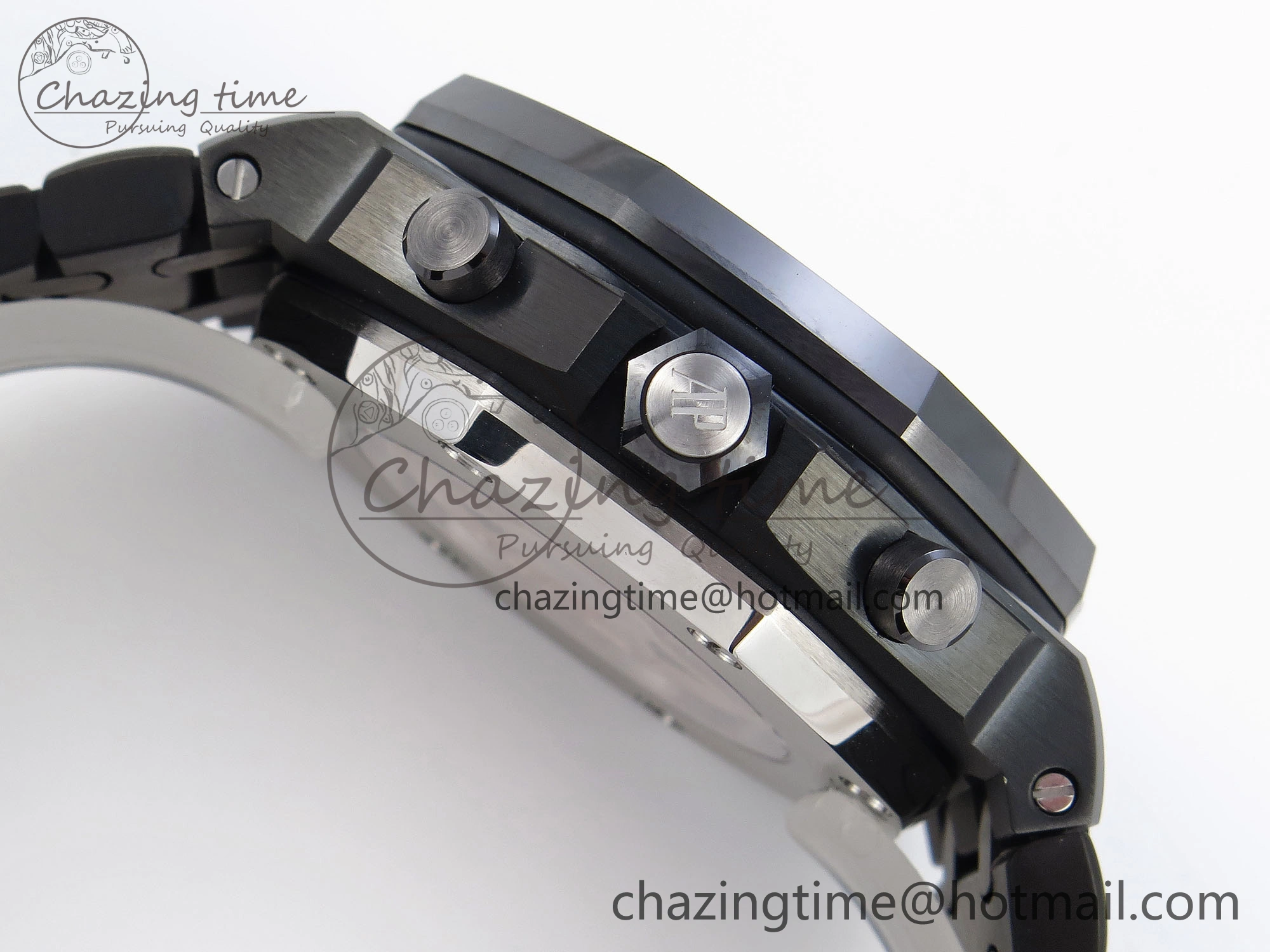 Royal Oak Offshore 42mm Black Ceramic APF 1:1 Best Edition Black Textured Dial on Black Ceramic Bracelet A4404