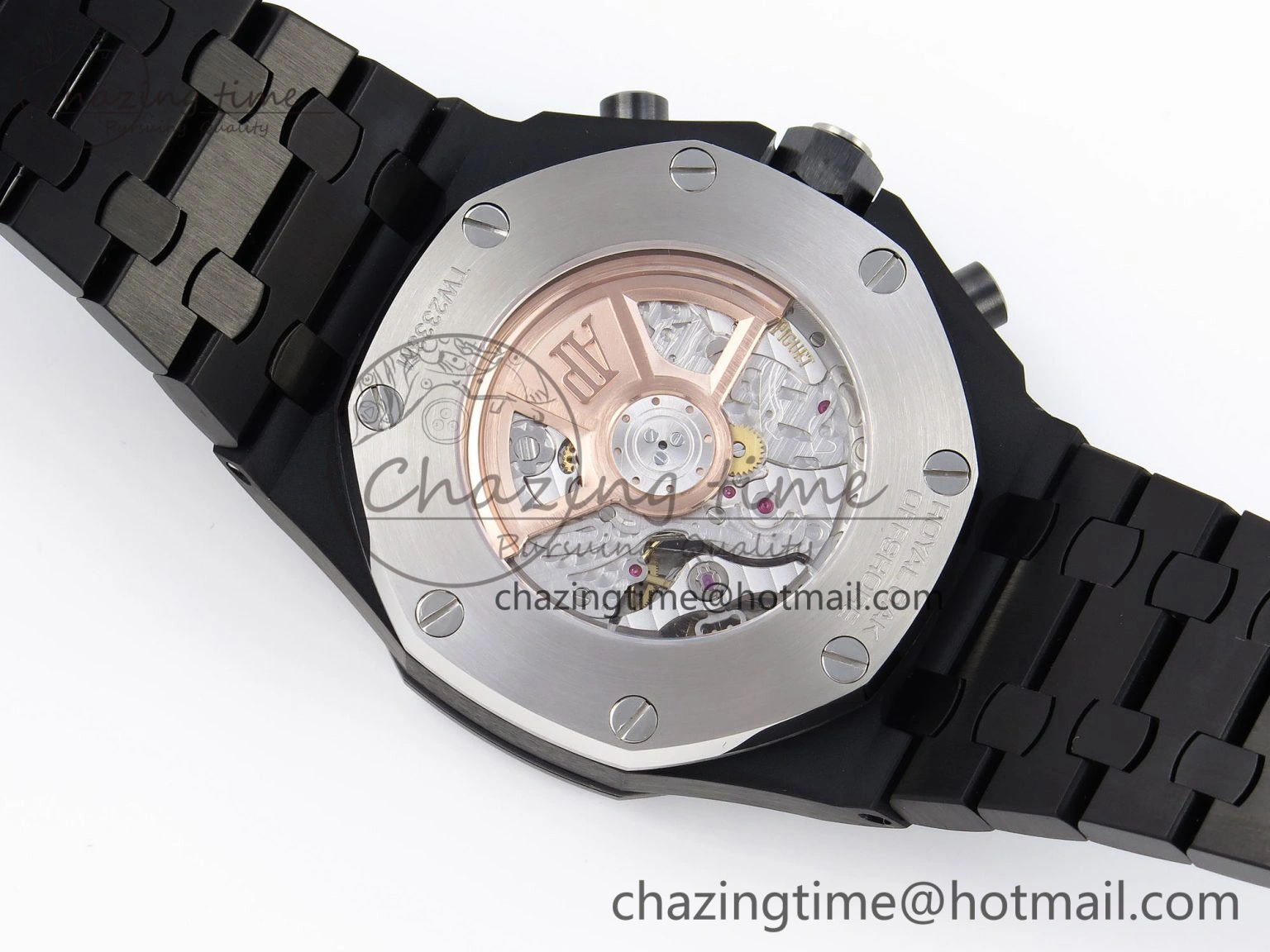 Royal Oak Offshore 42mm Black Ceramic APF 1:1 Best Edition Black Textured Dial on Black Ceramic Bracelet A4404
