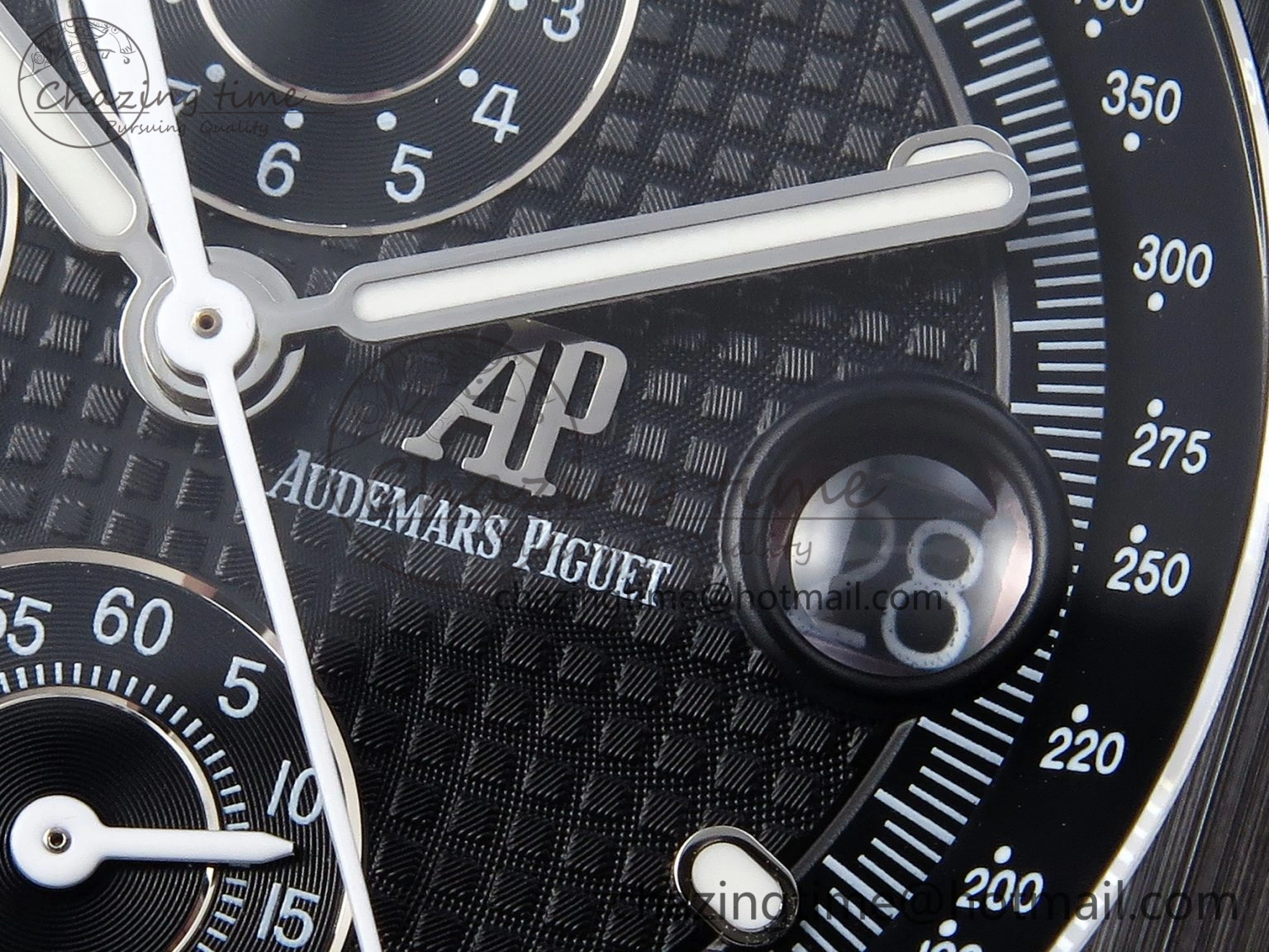 Royal Oak Offshore 42mm Black Ceramic APF 1:1 Best Edition Black Textured Dial on Black Rubber Strap A4404