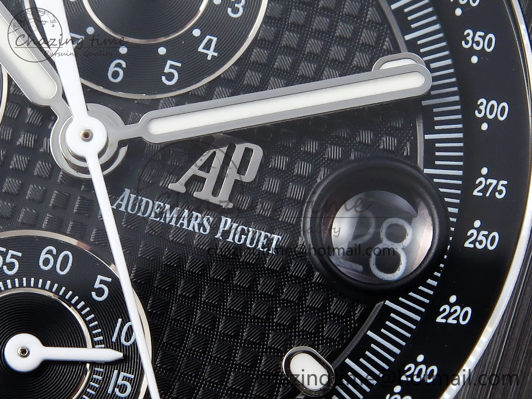 Royal Oak Offshore 42mm Black Ceramic APF 1:1 Best Edition Black Textured Dial on Black Rubber Strap A4404