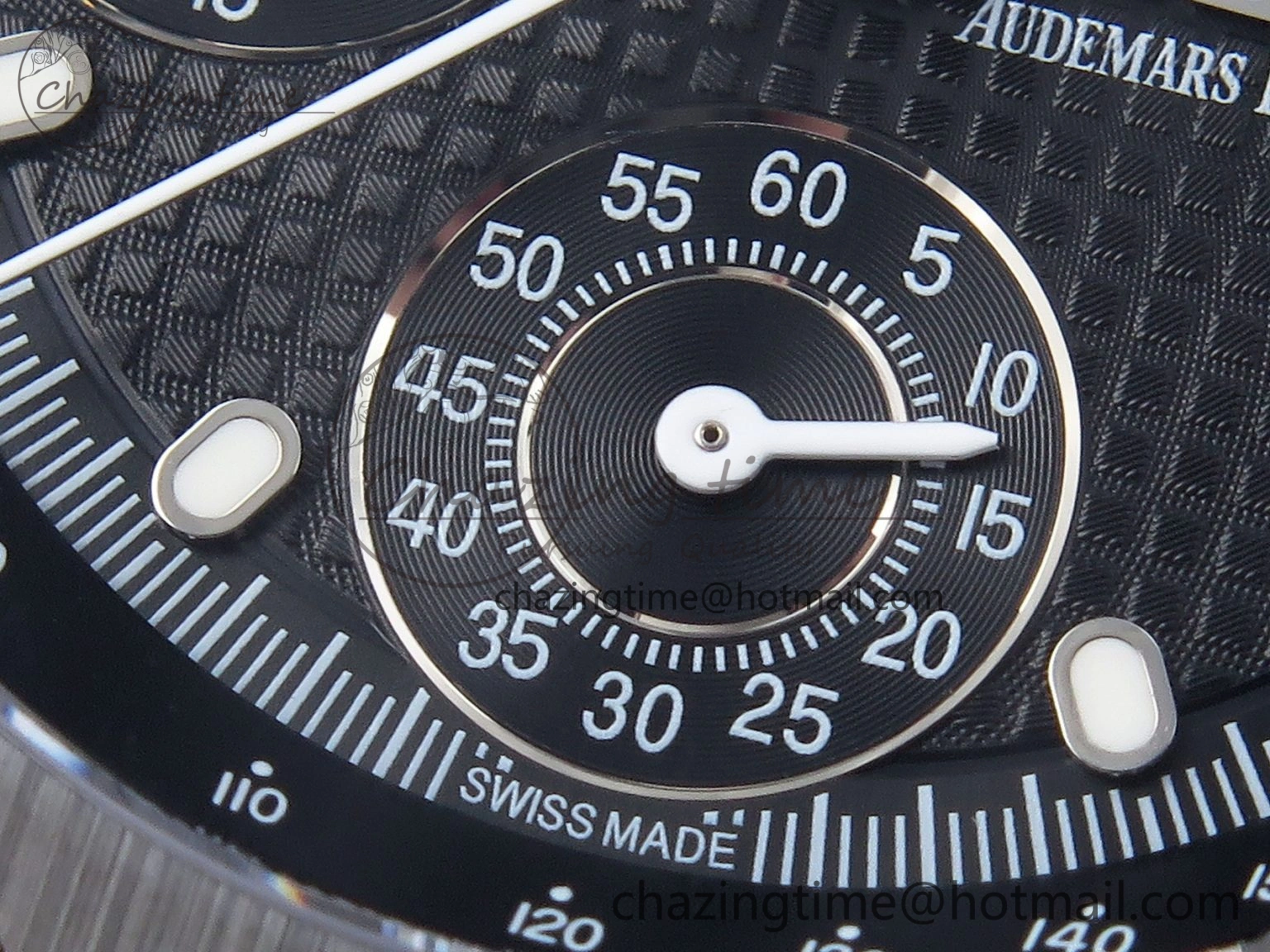 Royal Oak Offshore 42mm Black Ceramic APF 1:1 Best Edition Black Textured Dial on Black Rubber Strap A4404