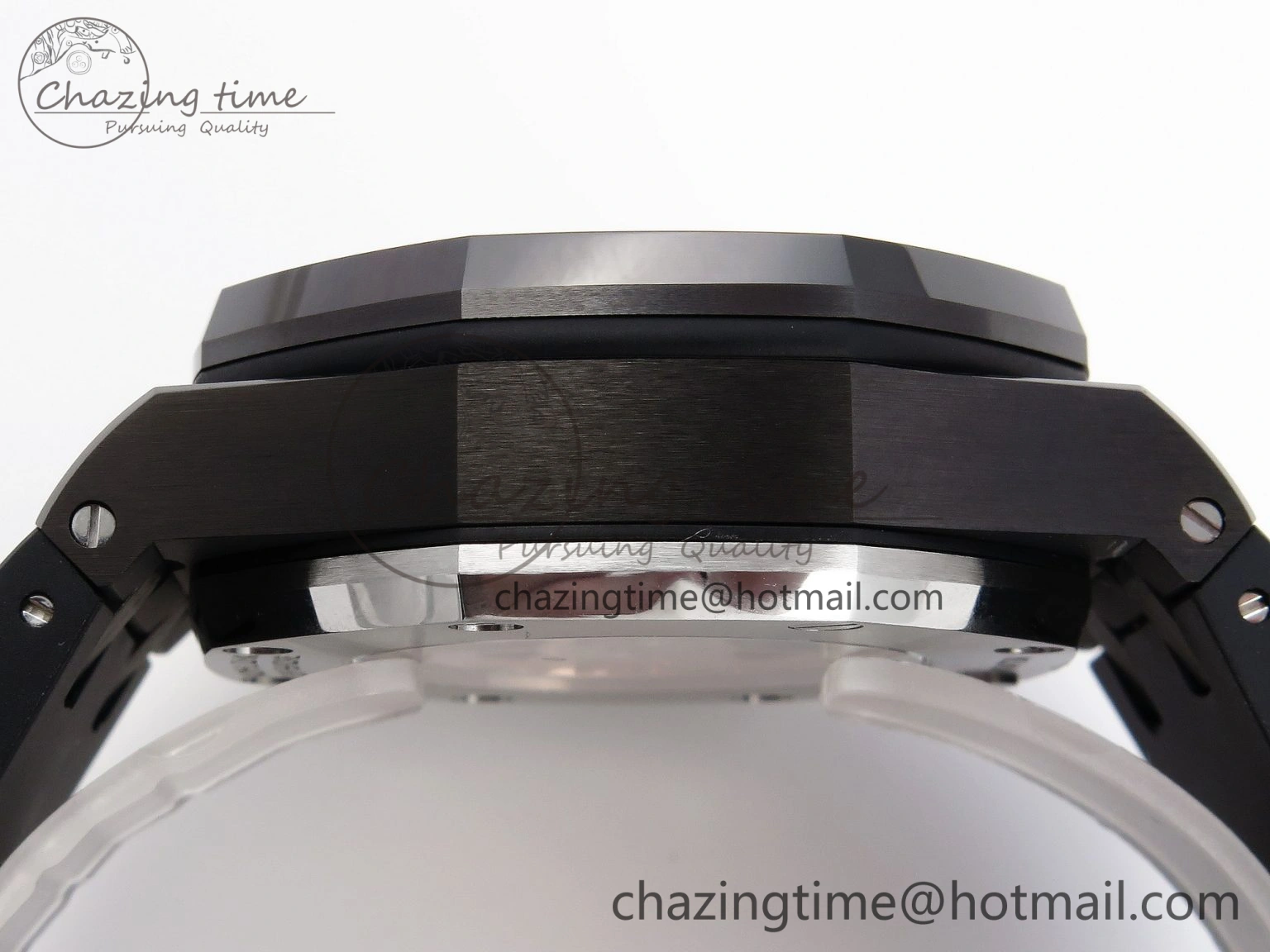 Royal Oak Offshore 42mm Black Ceramic APF 1:1 Best Edition Black Textured Dial on Black Rubber Strap A4404