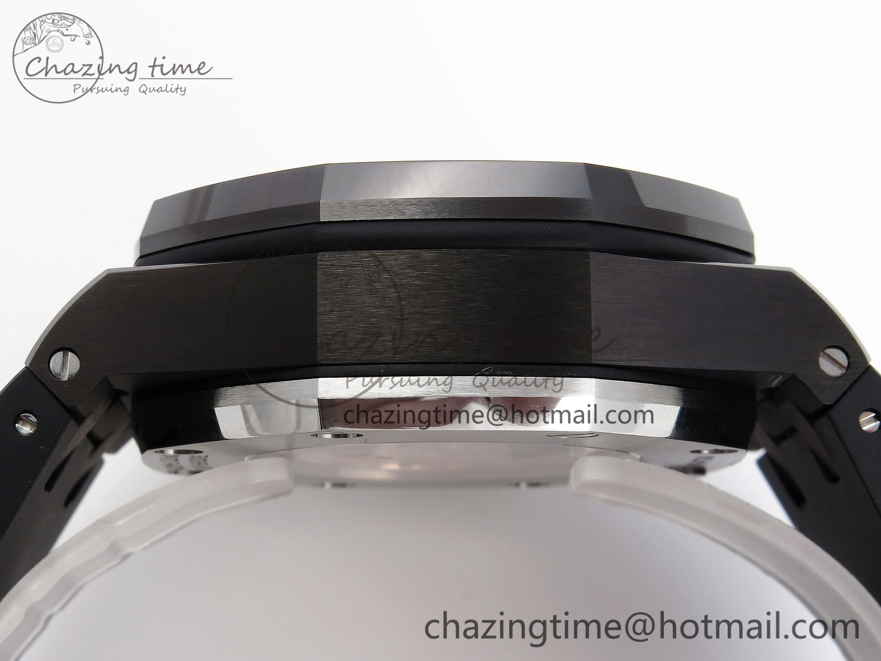 Royal Oak Offshore 42mm Black Ceramic APF 1:1 Best Edition Black Textured Dial on Black Rubber Strap A4404
