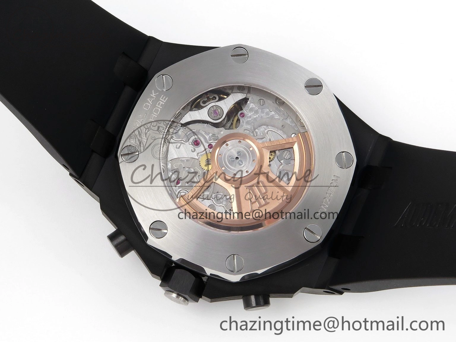 Royal Oak Offshore 42mm Black Ceramic APF 1:1 Best Edition Black Textured Dial on Black Rubber Strap A4404