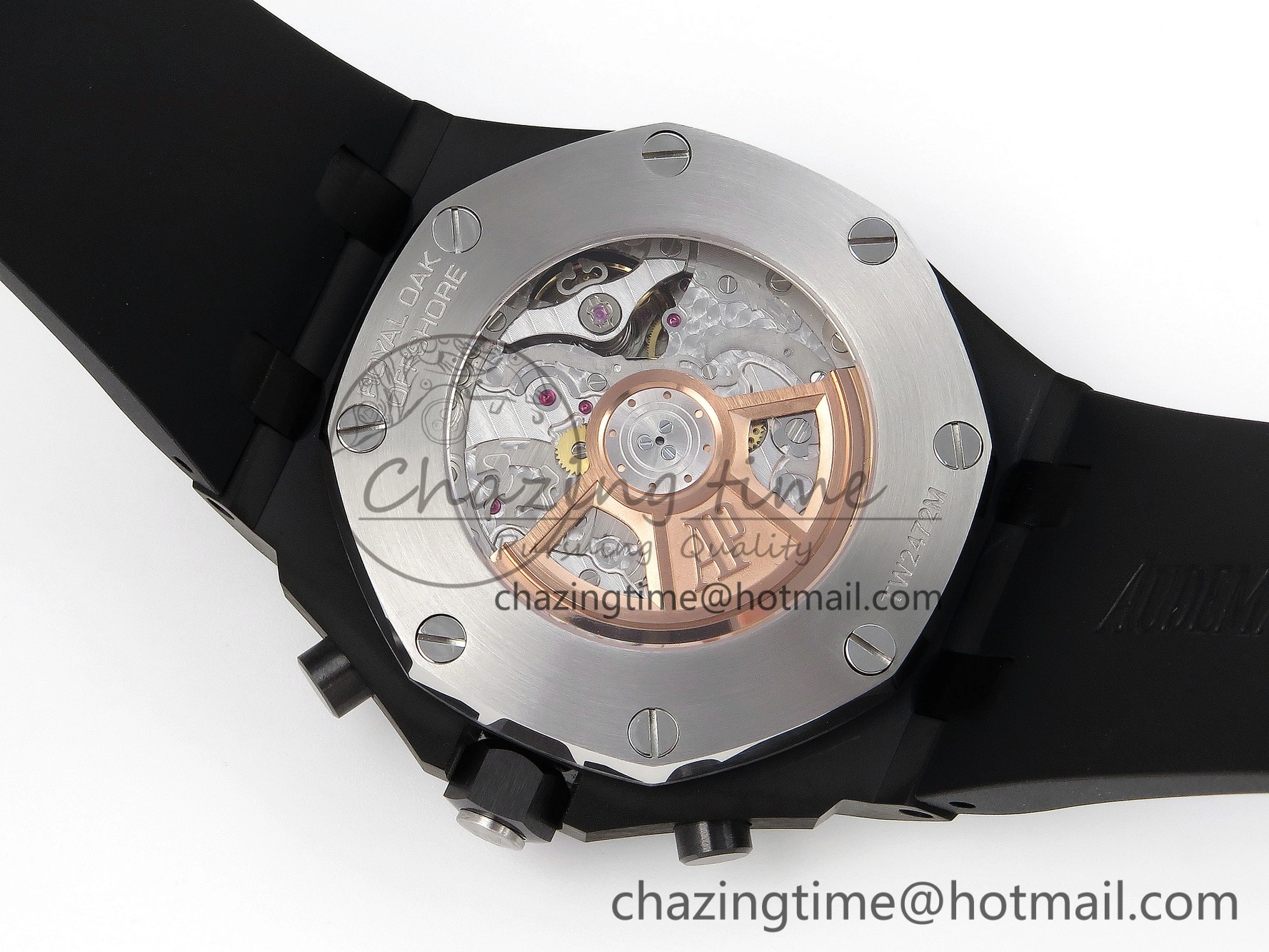 Royal Oak Offshore 42mm Black Ceramic APF 1:1 Best Edition Black Textured Dial on Black Rubber Strap A4404