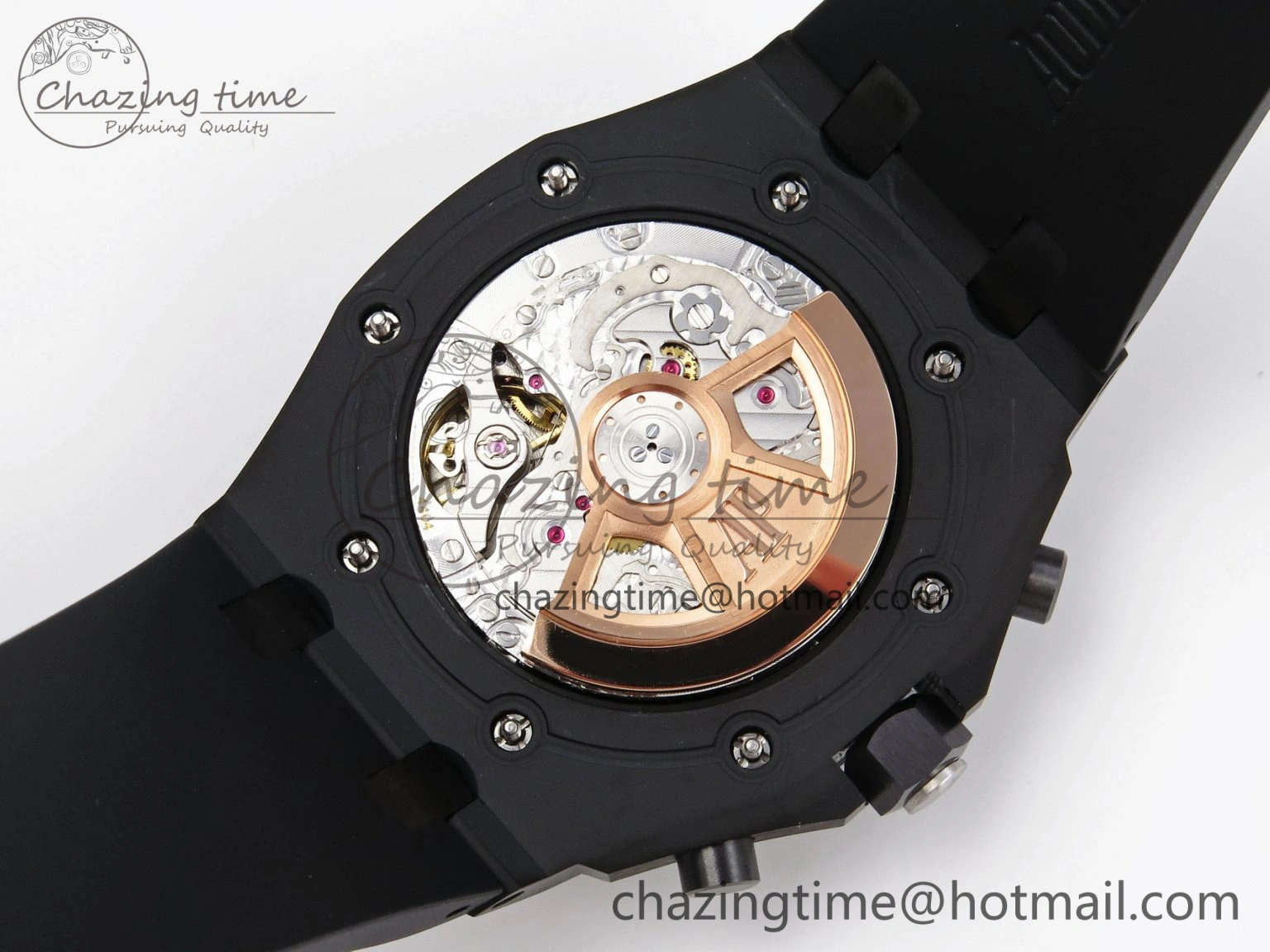 Royal Oak Offshore 42mm Black Ceramic APF 1:1 Best Edition Black Textured Dial on Black Rubber Strap A4404