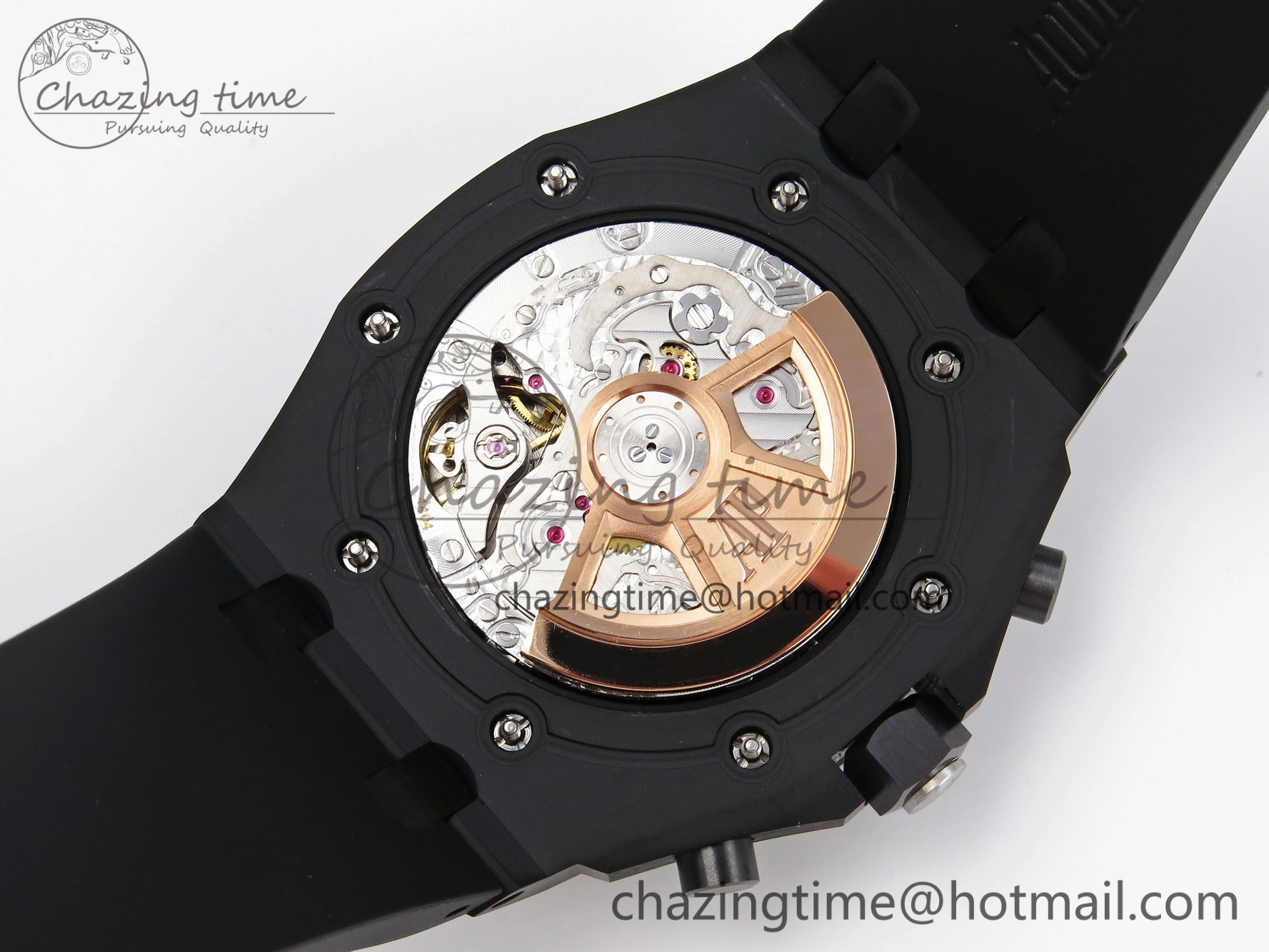 Royal Oak Offshore 42mm Black Ceramic APF 1:1 Best Edition Black Textured Dial on Black Rubber Strap A4404