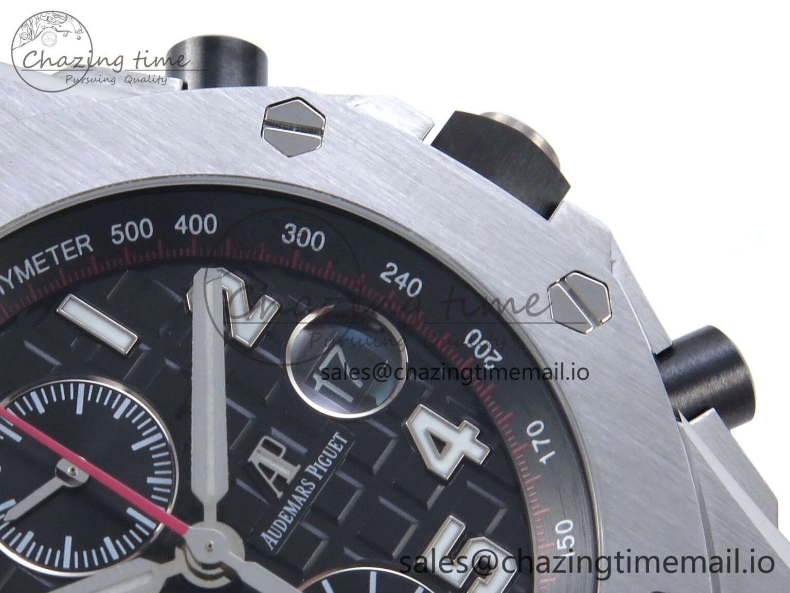 Royal Oak Offshore 42mm Black Themes SS TKF Best Edition Black Dial on SS Bracelet A7750