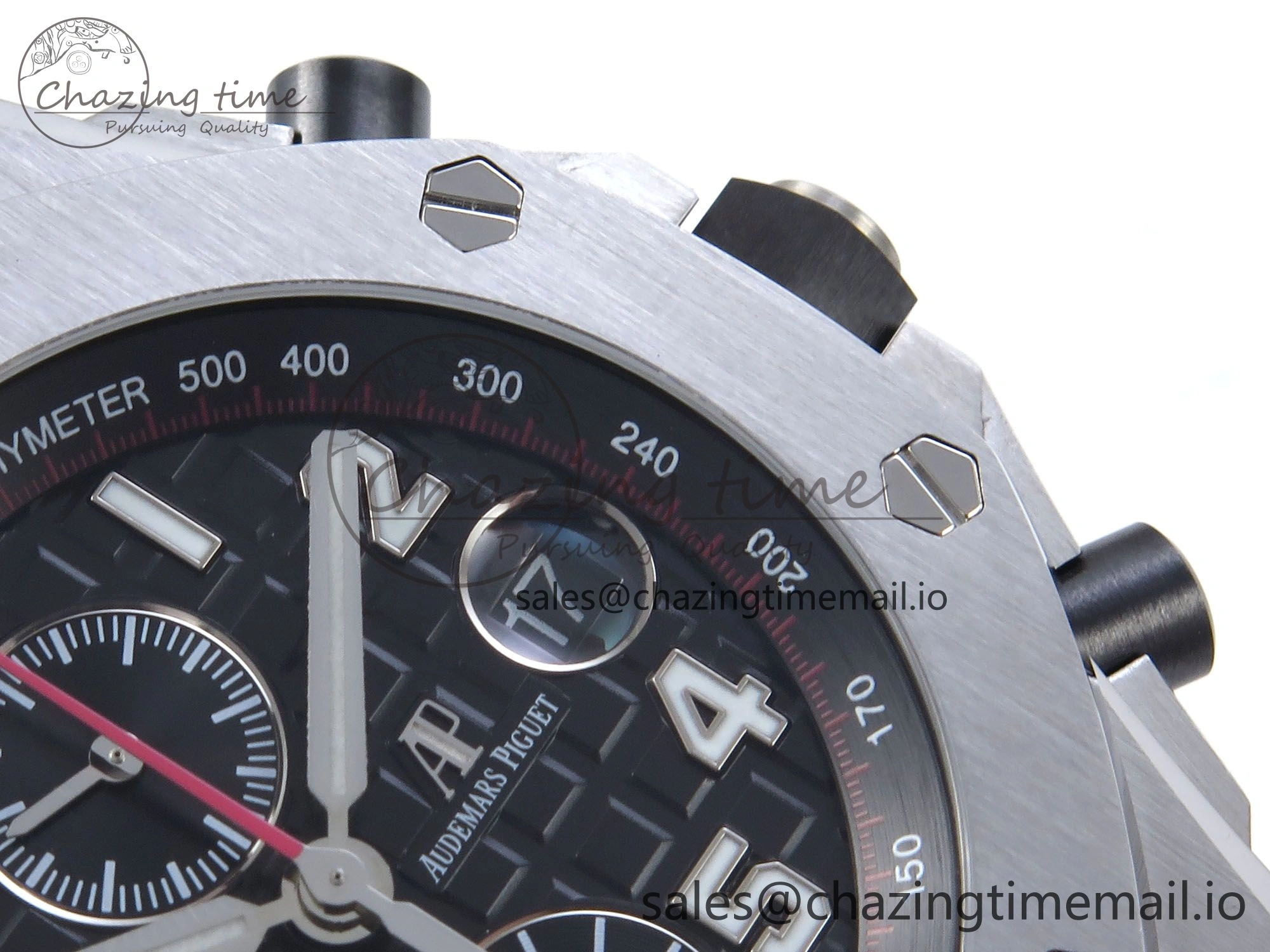 Royal Oak Offshore 42mm Black Themes SS TKF Best Edition Black Dial on SS Bracelet A7750