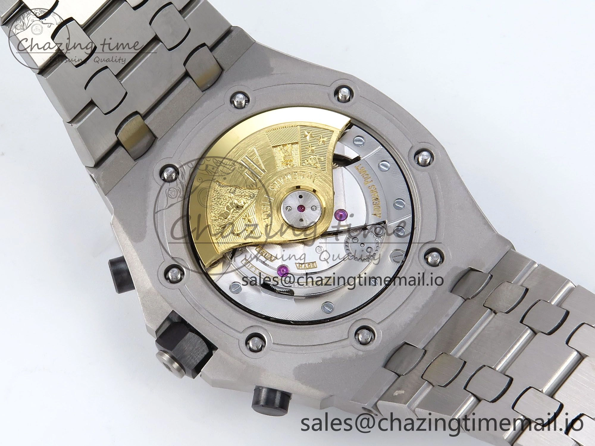 Royal Oak Offshore 42mm Black Themes SS TKF Best Edition Black Dial on SS Bracelet A7750
