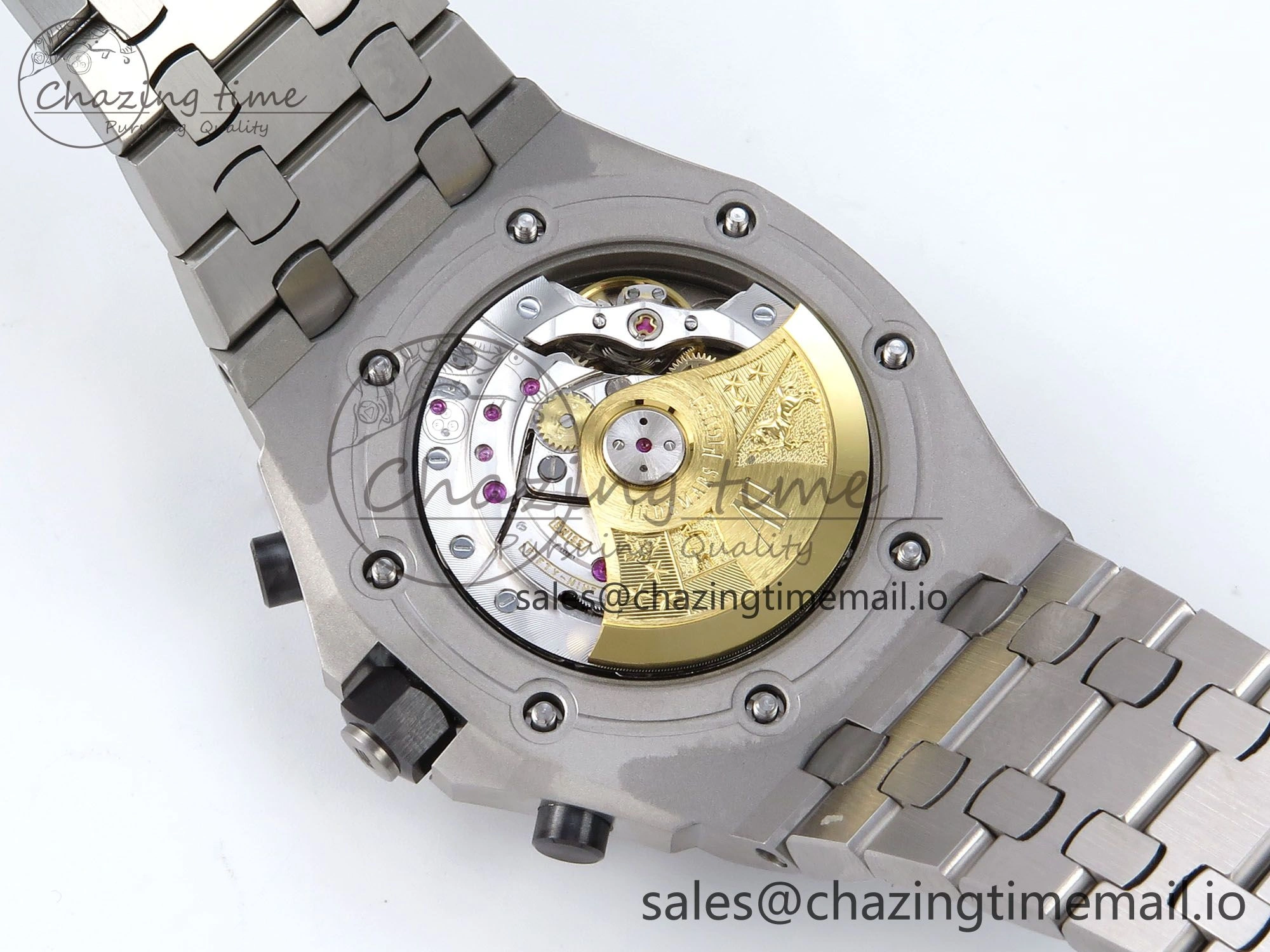 Royal Oak Offshore 42mm Black Themes SS TKF Best Edition Black Dial on SS Bracelet A7750