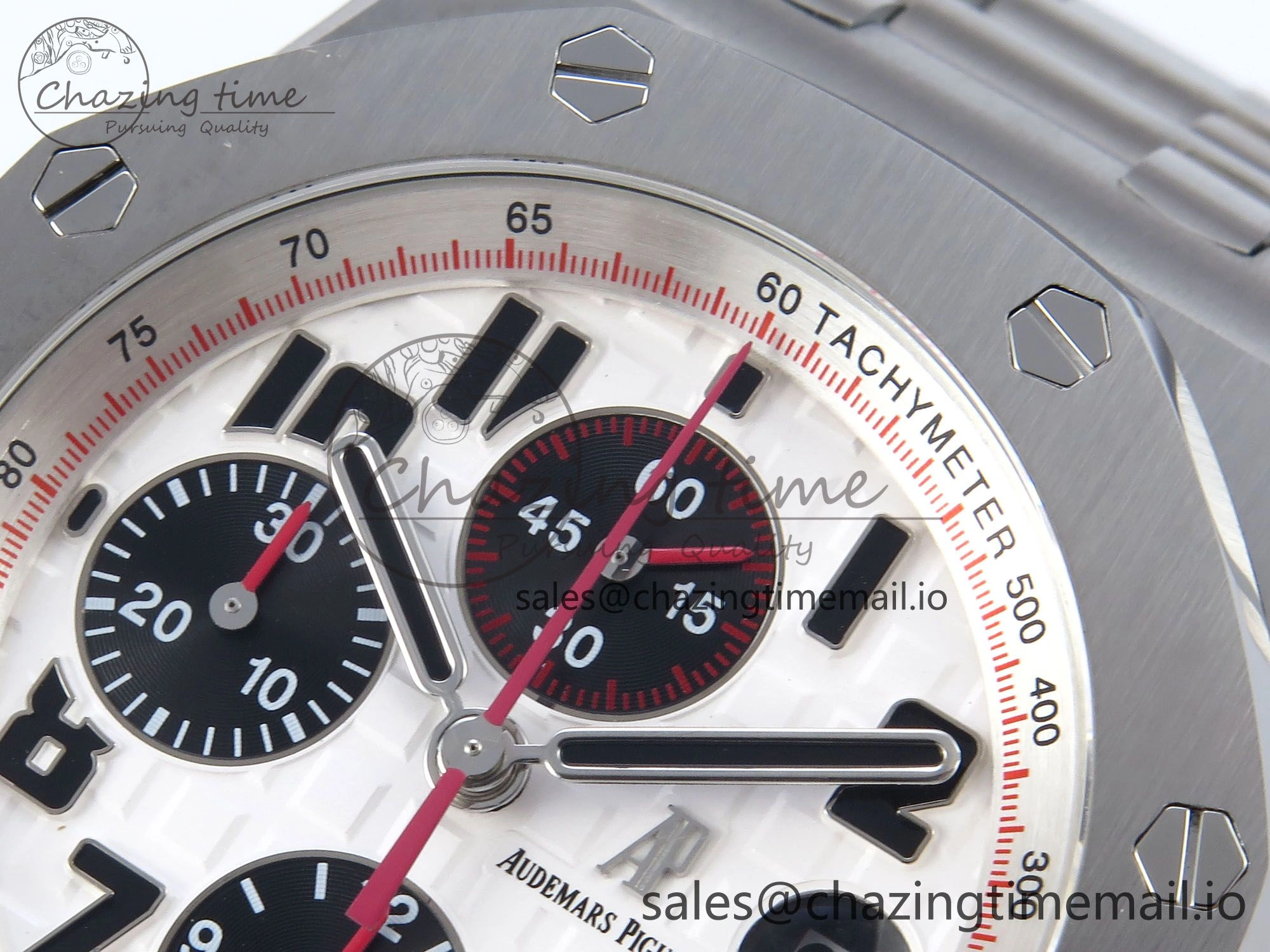 Royal Oak Offshore 42mm Panda SS TKF Best Edition White Black Dial on SS Bracelet A7750