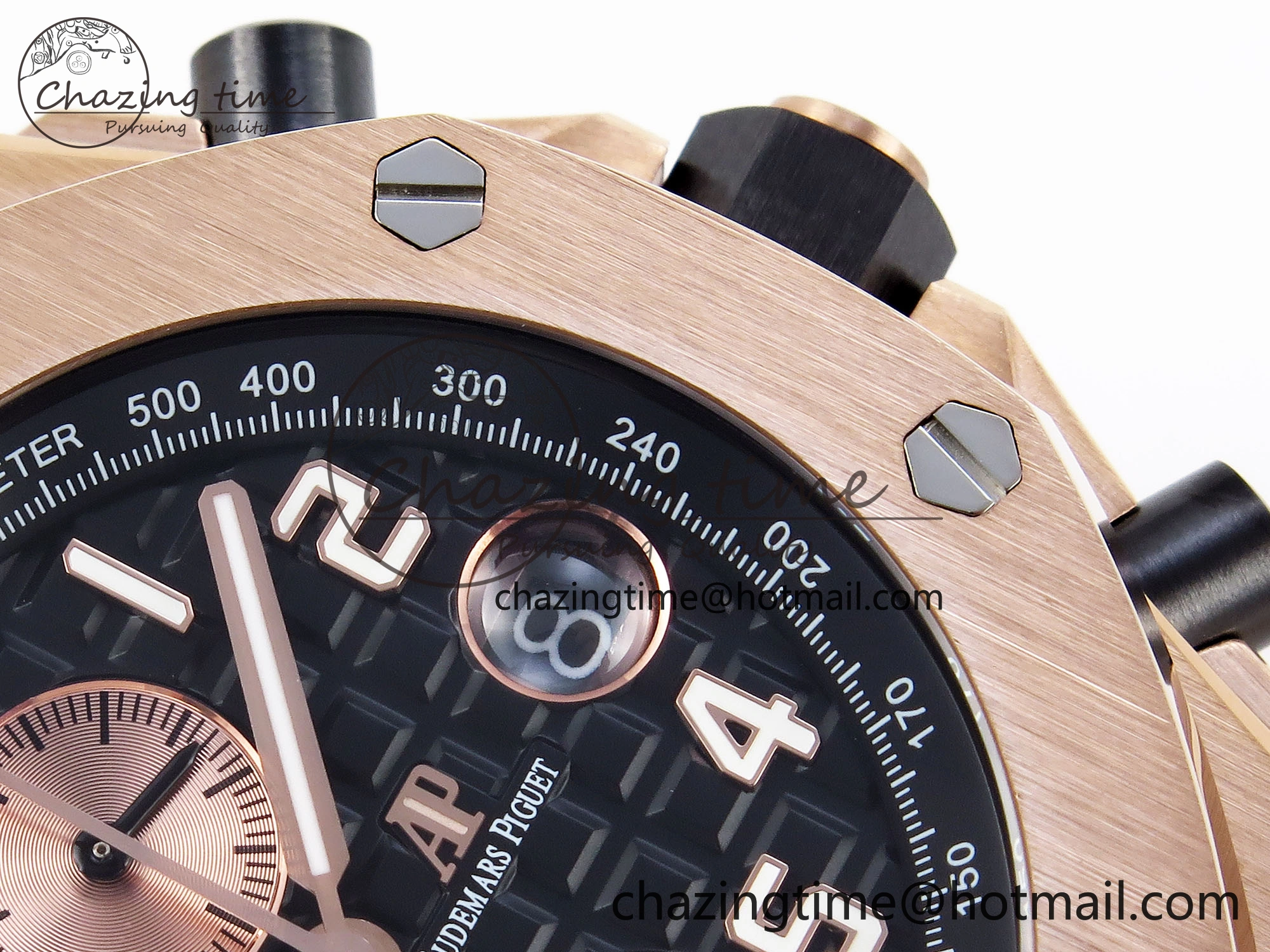 Royal Oak Offshore 42mm RG APF 1:1 Best Edition Black  RG Dial on RG Bracelet A3126
