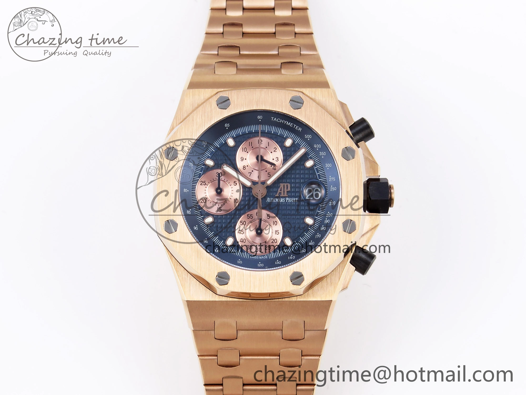 Royal Oak Offshore 42mm RG APF 1:1 Best Edition Blue RG Dial on RG Bracelet Strap A4404