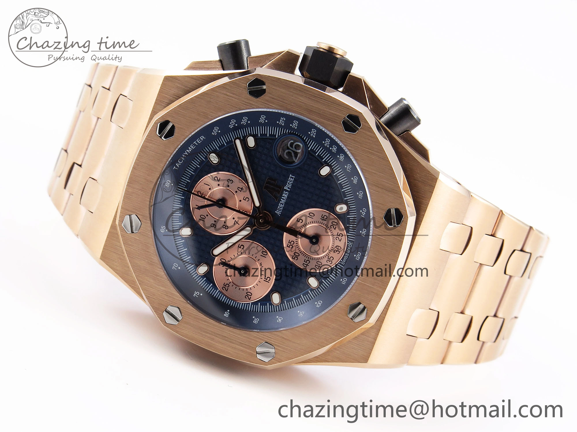 Royal Oak Offshore 42mm RG APF 1:1 Best Edition Blue RG Dial on RG Bracelet Strap A4404