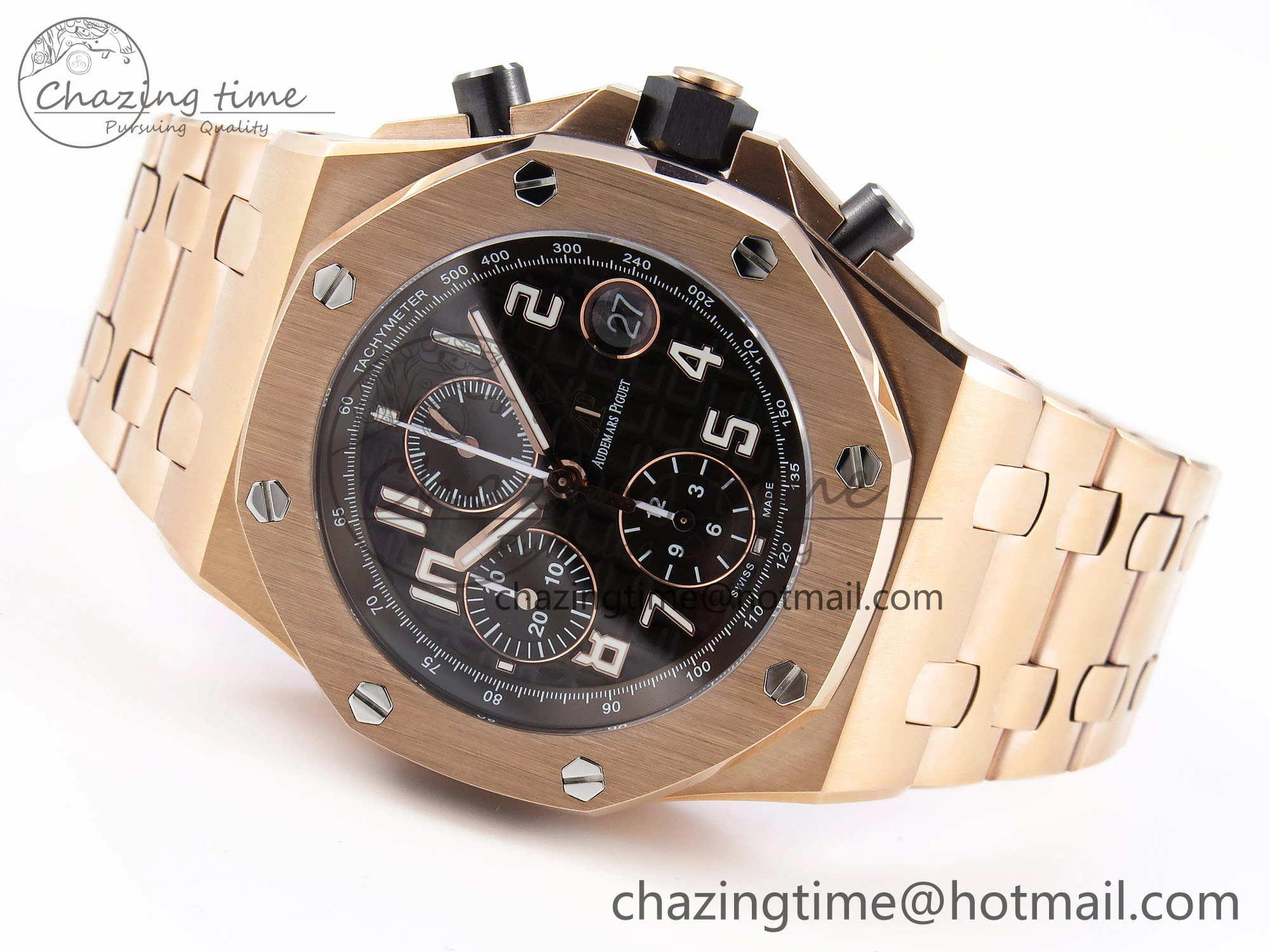 Royal Oak Offshore 42mm RG APF 1:1 Best Edition Brown Dial on RG Bracelet A3126