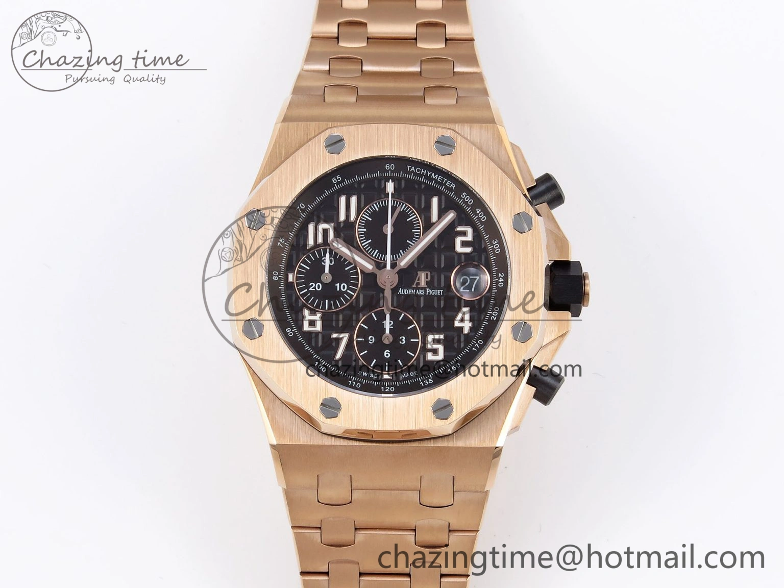 Royal Oak Offshore 42mm RG APF 1:1 Best Edition Brown Dial on RG Bracelet A3126
