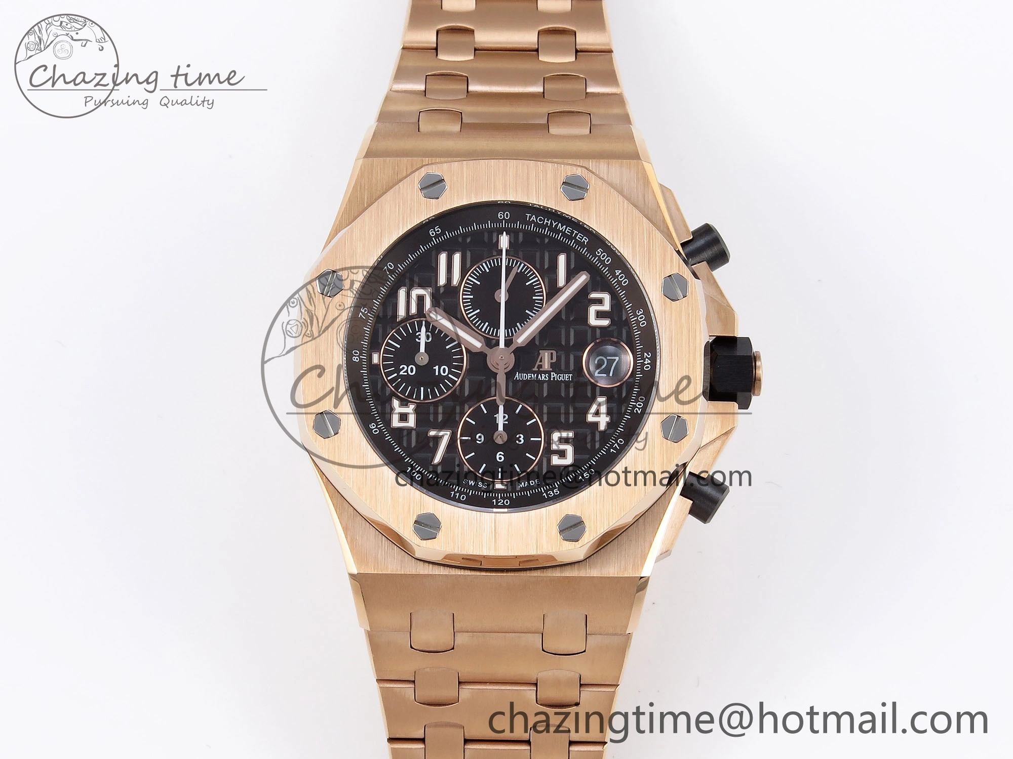 Royal Oak Offshore 42mm RG APF 1:1 Best Edition Brown Dial on RG Bracelet A3126