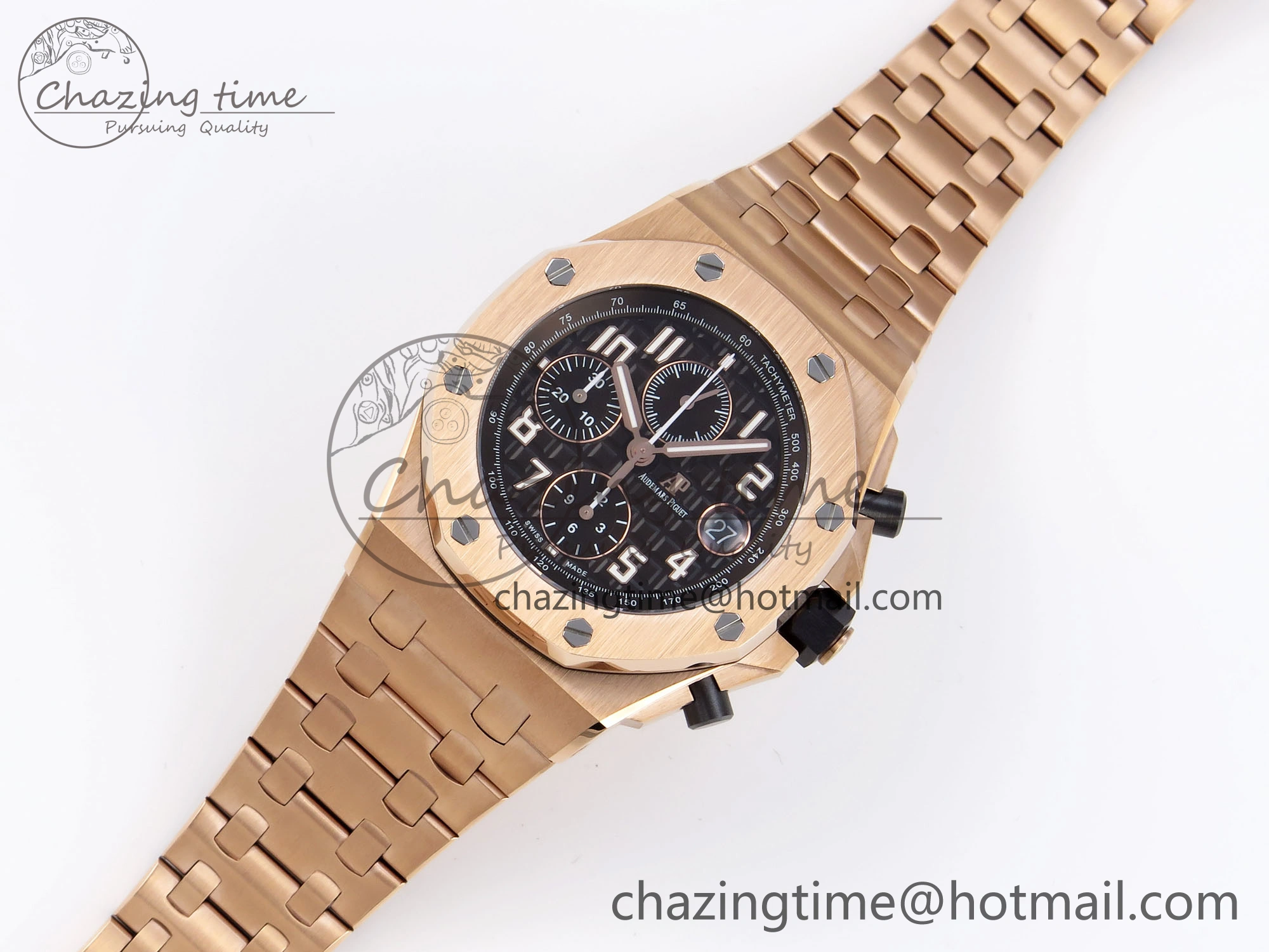 Royal Oak Offshore 42mm RG APF 1:1 Best Edition Brown Dial on RG Bracelet A3126
