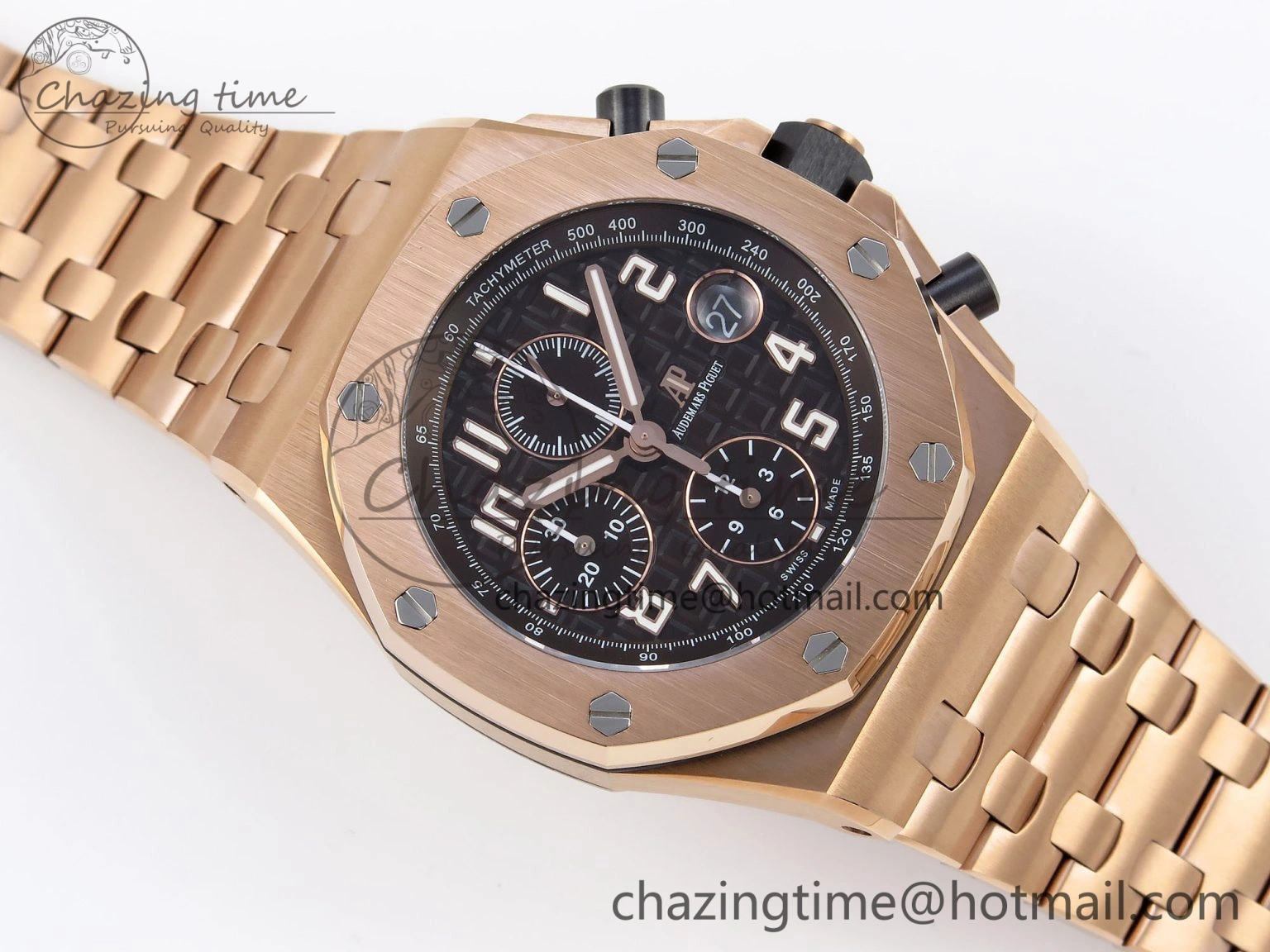 Royal Oak Offshore 42mm RG APF 1:1 Best Edition Brown Dial on RG Bracelet A3126