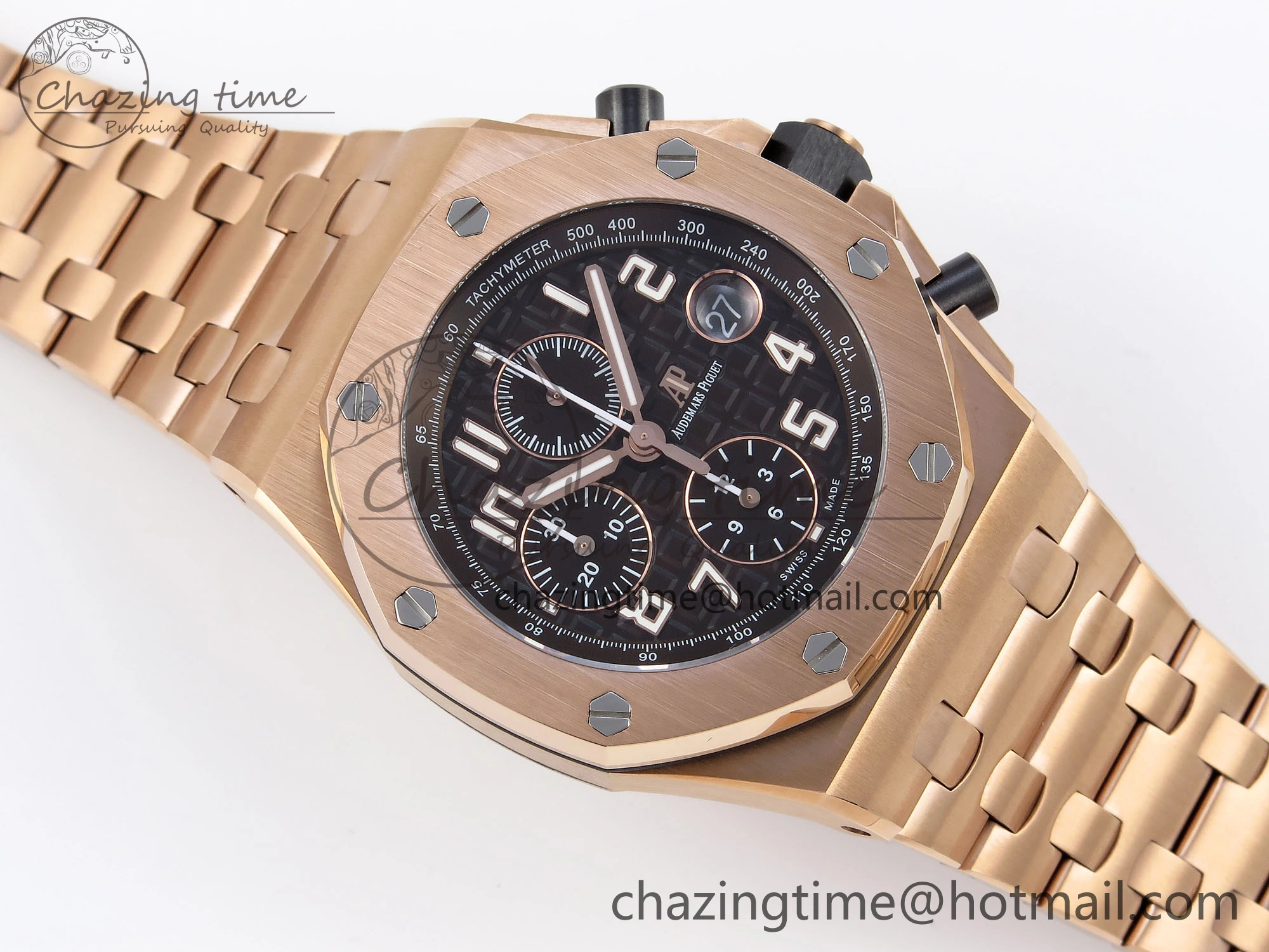 Royal Oak Offshore 42mm RG APF 1:1 Best Edition Brown Dial on RG Bracelet A3126