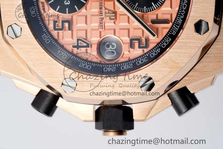 Royal Oak Offshore 42mm RG APF 1:1 Best Edition RG Dial on Black Leather Strap A3126