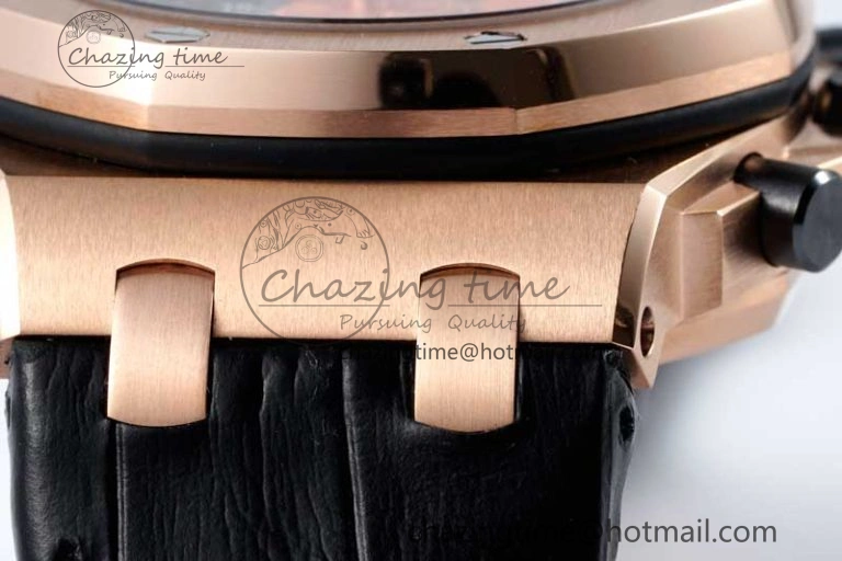 Royal Oak Offshore 42mm RG APF 1:1 Best Edition RG Dial on Black Leather Strap A3126