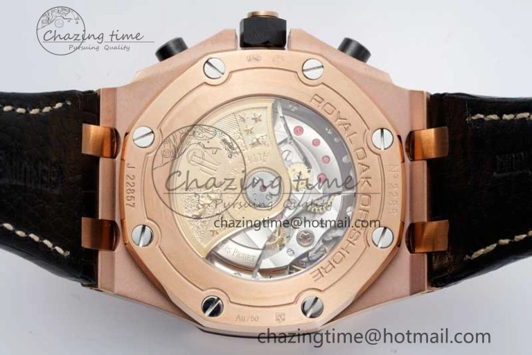 Royal Oak Offshore 42mm RG APF 1:1 Best Edition RG Dial on Black Leather Strap A3126