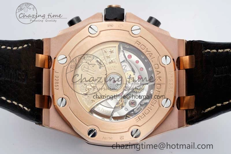 Royal Oak Offshore 42mm RG APF 1:1 Best Edition RG Dial on Black Leather Strap A3126