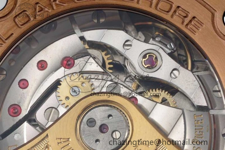 Royal Oak Offshore 42mm RG APF 1:1 Best Edition RG Dial on Black Leather Strap A3126