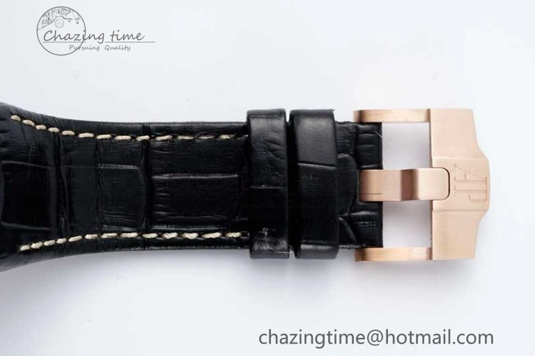 Royal Oak Offshore 42mm RG APF 1:1 Best Edition RG Dial on Black Leather Strap A3126