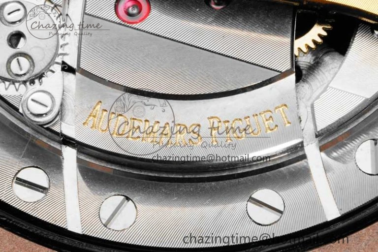 Royal Oak Offshore 42mm RG Bezel APF 1:1 Best Edition Black RG Dial on Black Leather Strap A3126