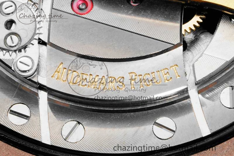 Royal Oak Offshore 42mm RG Bezel APF 1:1 Best Edition Black RG Dial on Black Leather Strap A3126