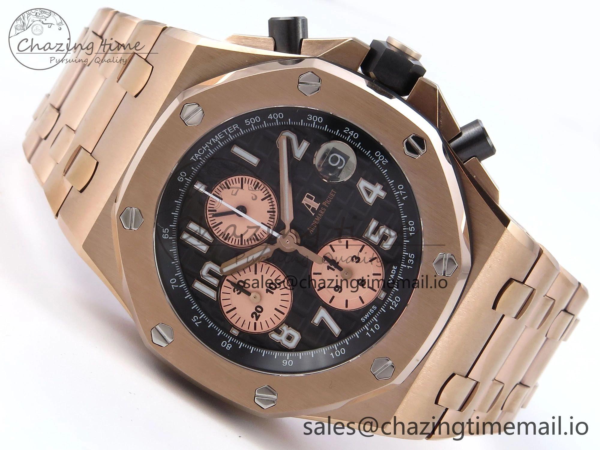 Royal Oak Offshore 42mm RG TKF Best Edition Black Dial on RG Bracelet A7750