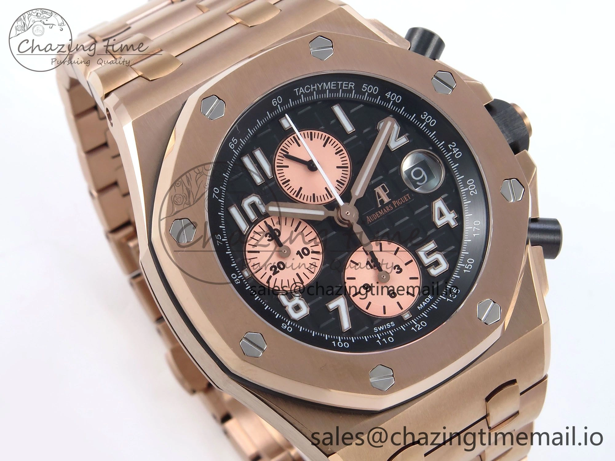 Royal Oak Offshore 42mm RG TKF Best Edition Black Dial on RG Bracelet A7750