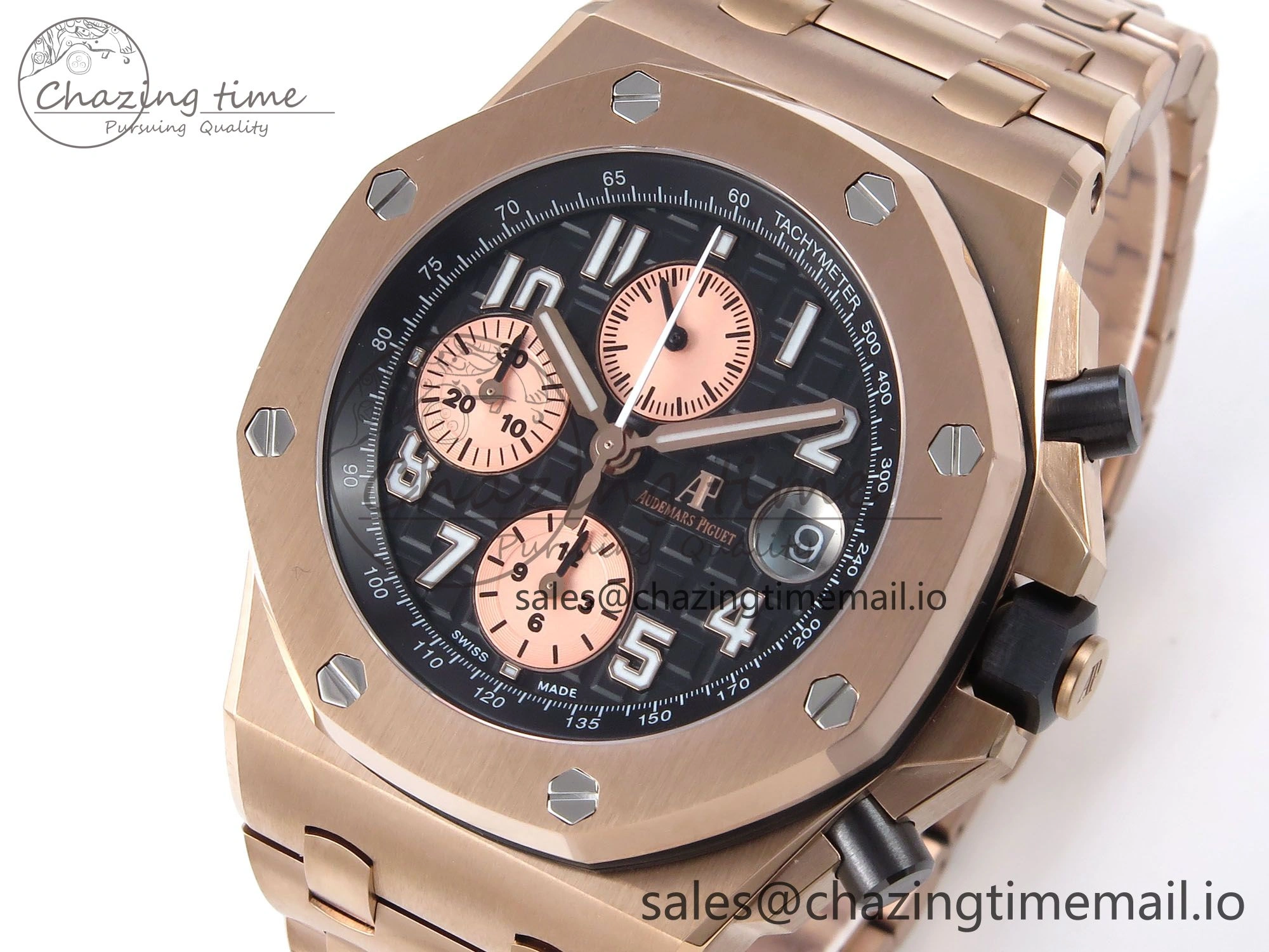 Royal Oak Offshore 42mm RG TKF Best Edition Black Dial on RG Bracelet A7750