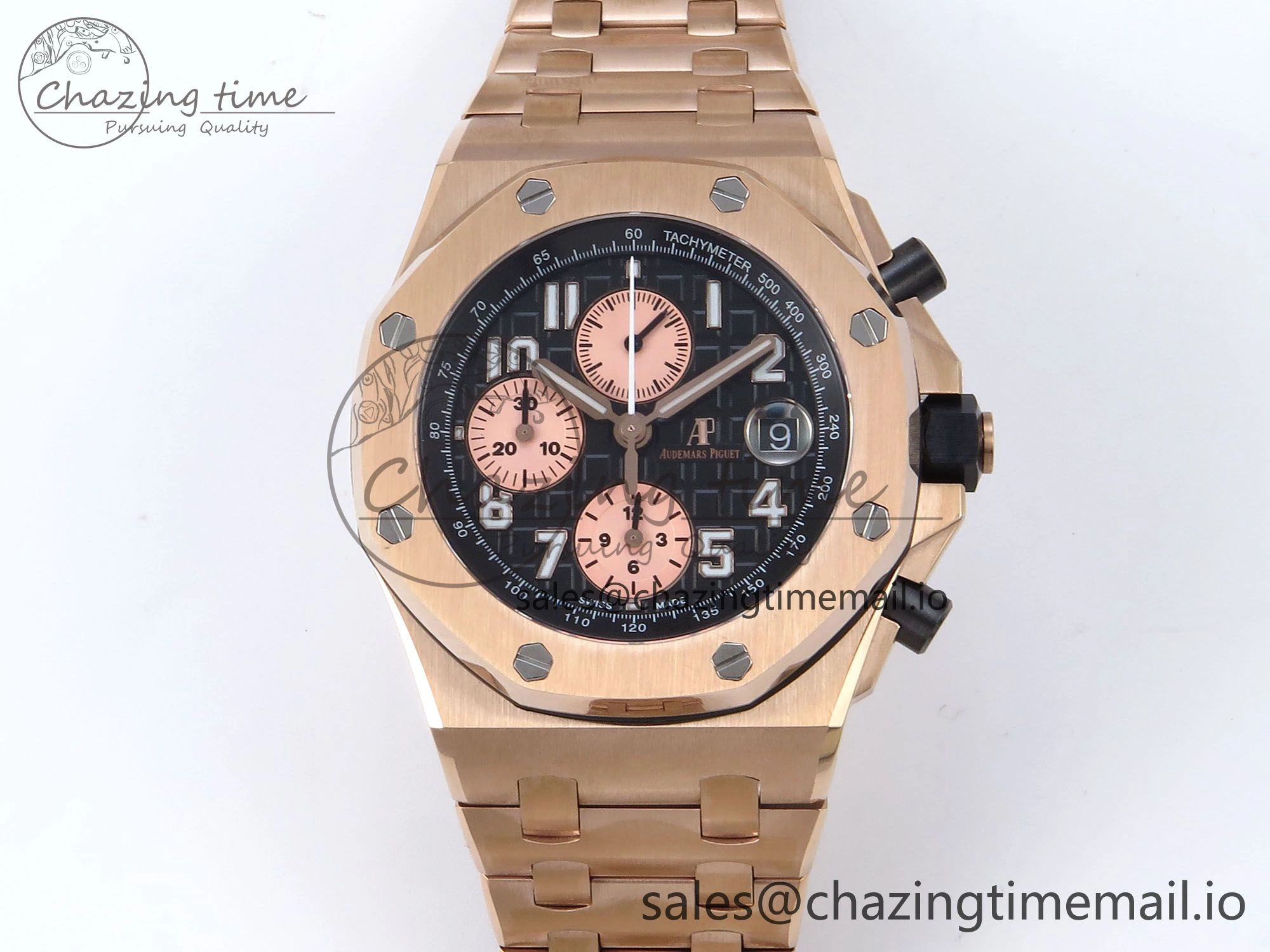 Royal Oak Offshore 42mm RG TKF Best Edition Black Dial on RG Bracelet A7750