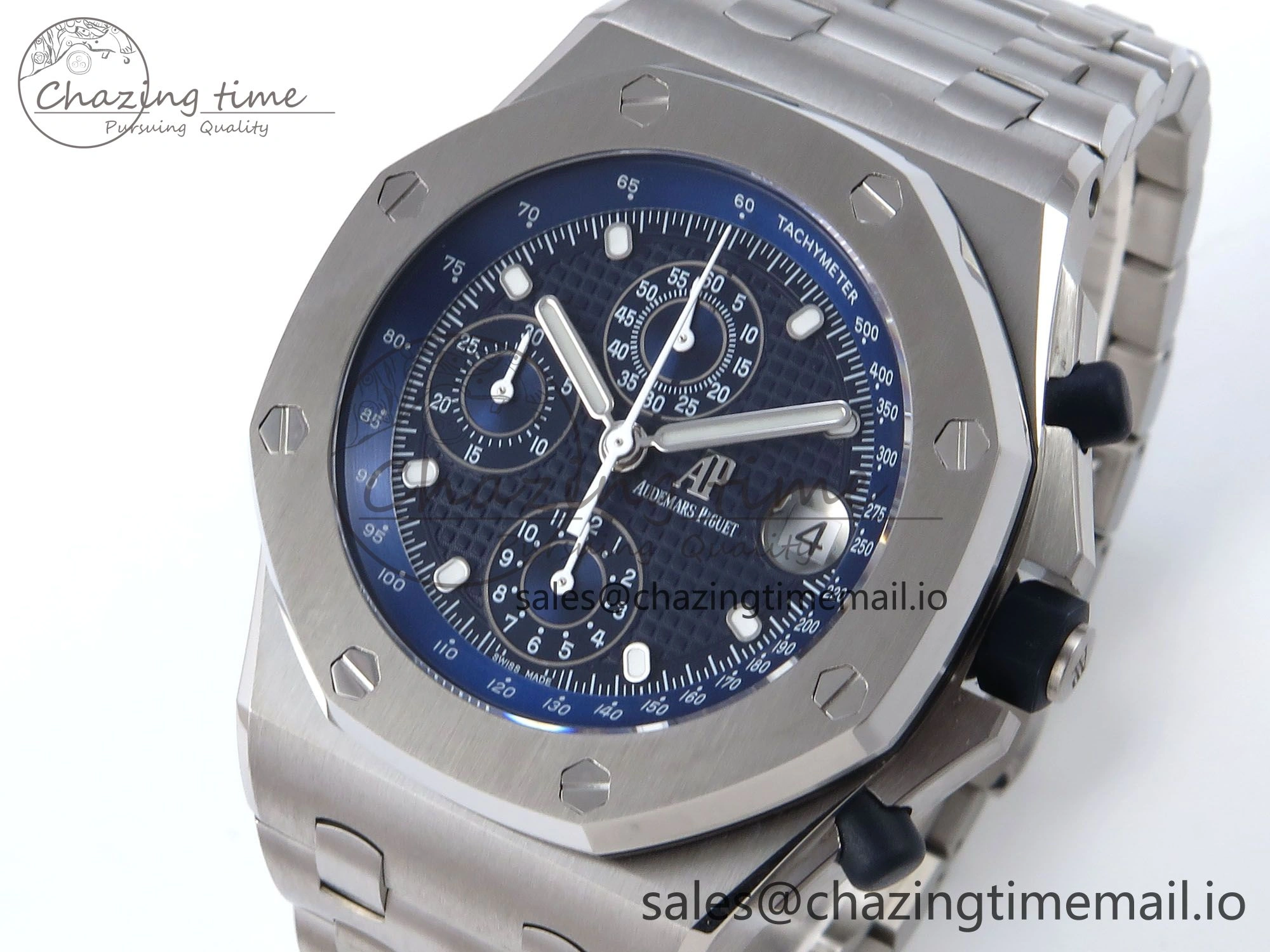 Royal Oak Offshore 42mm Re-edition SS TKF Best Edition Blue Dial on SS Bracelet A7750