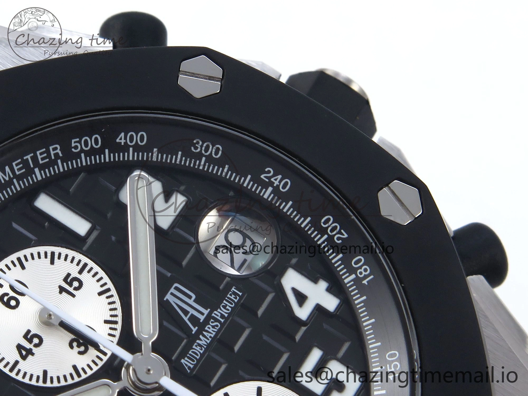 Royal Oak Offshore 42mm Rubberclad SS TKF Best Edition Black White Dial on SS Bracelet A7750