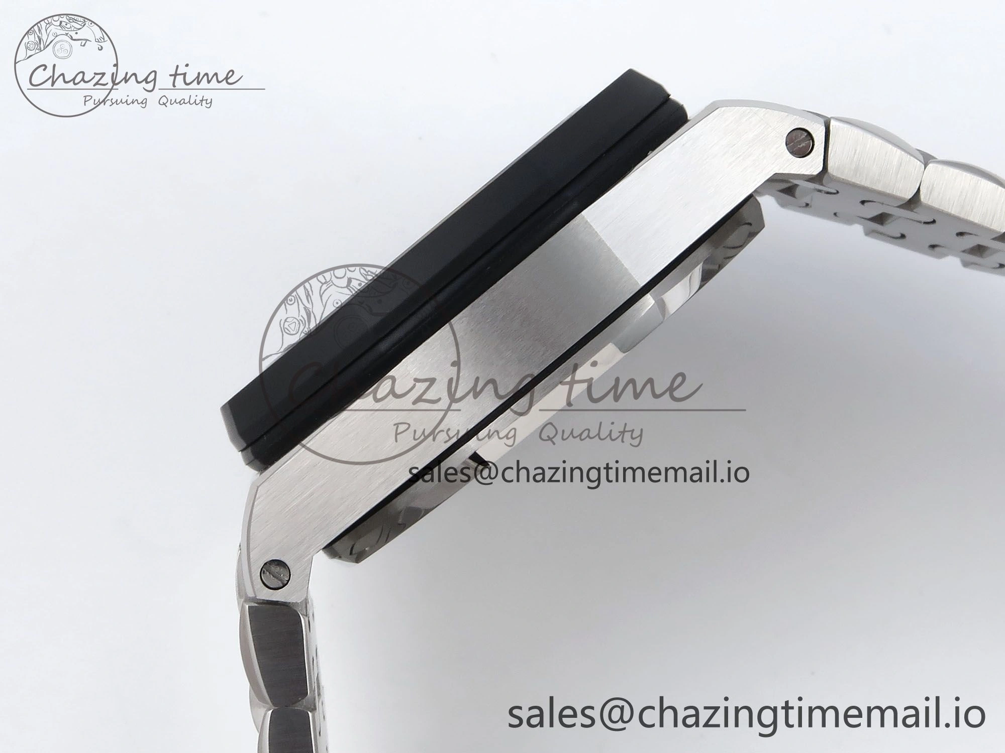 Royal Oak Offshore 42mm Rubberclad SS TKF Best Edition Black White Dial on SS Bracelet A7750
