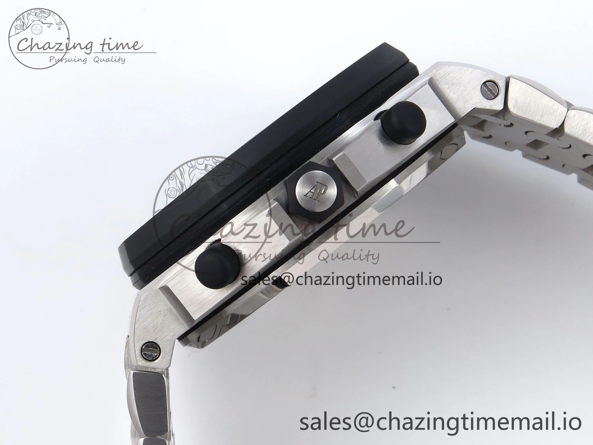 Royal Oak Offshore 42mm Rubberclad SS TKF Best Edition Black White Dial on SS Bracelet A7750