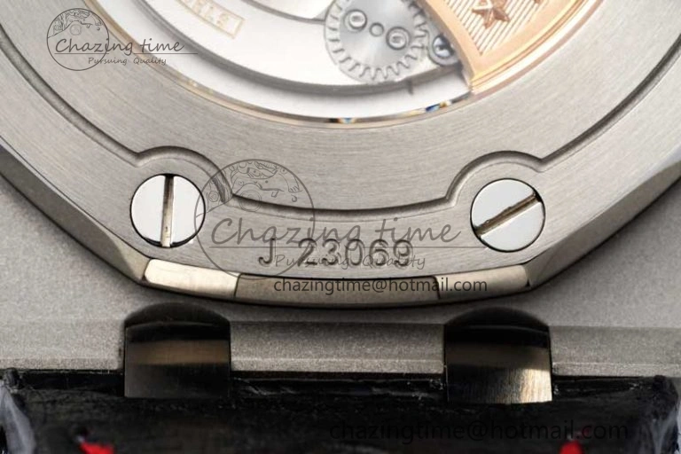 Royal Oak Offshore 42mm SS APF 1:1 Best Edition Black Dial on Black Leather Strap A3126